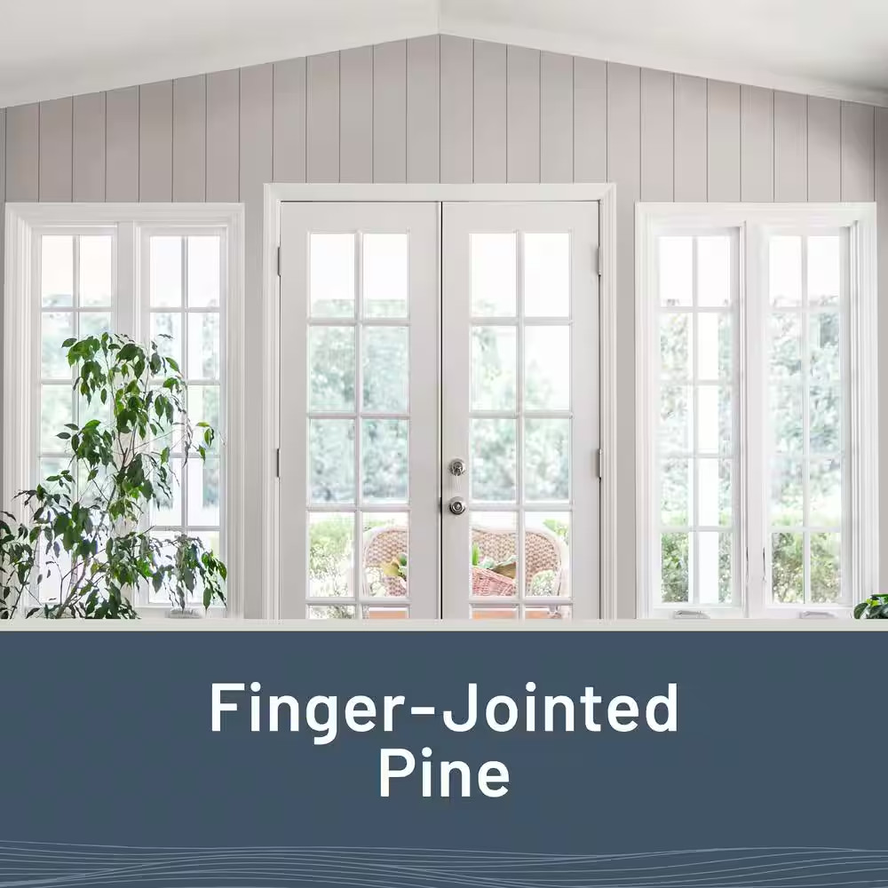 1 In. X 8 In. X 8 Ft. Timeless Primed White Smooth Nickel Gap Shiplap Wood Pine
