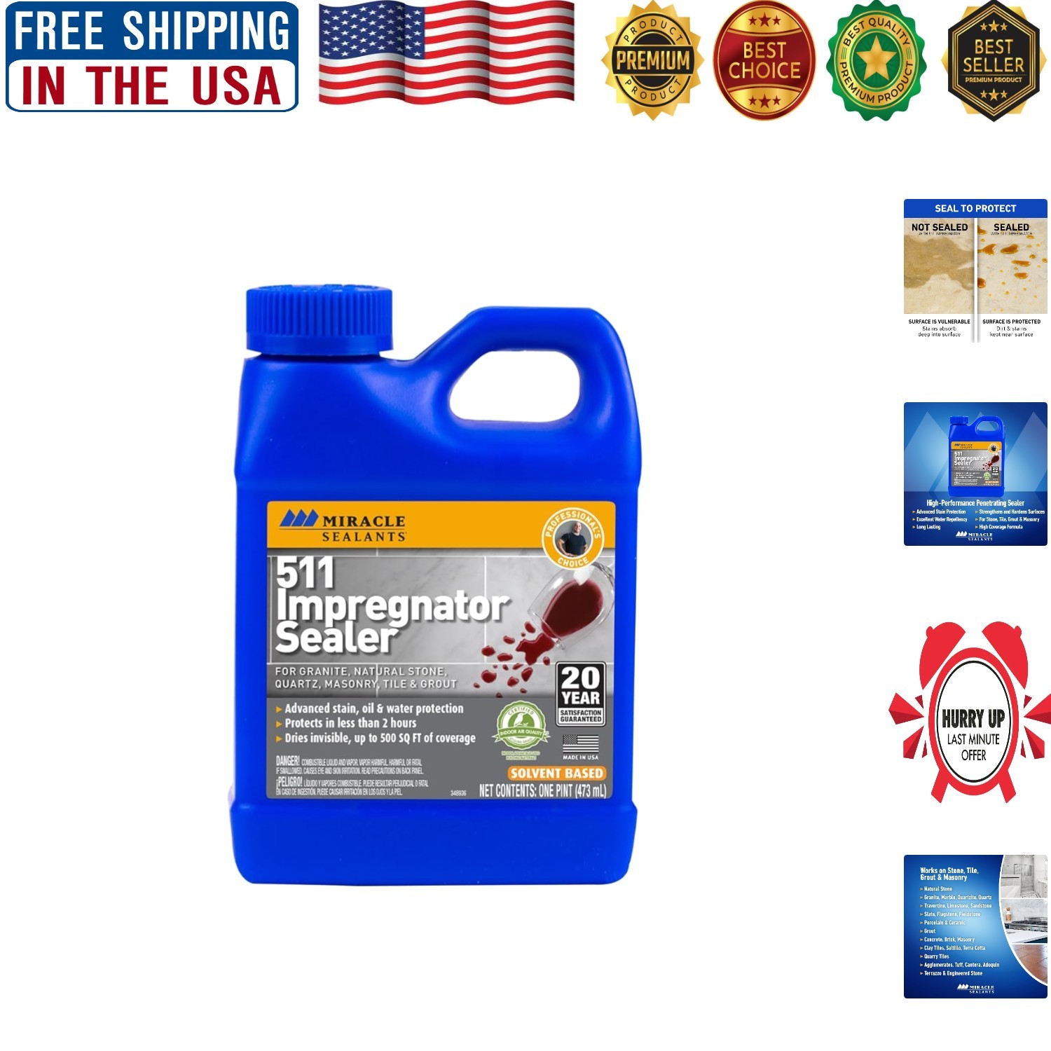 511 Impregnator Advanced Penetrating Sealer – Superior Surface Protection, Pint
