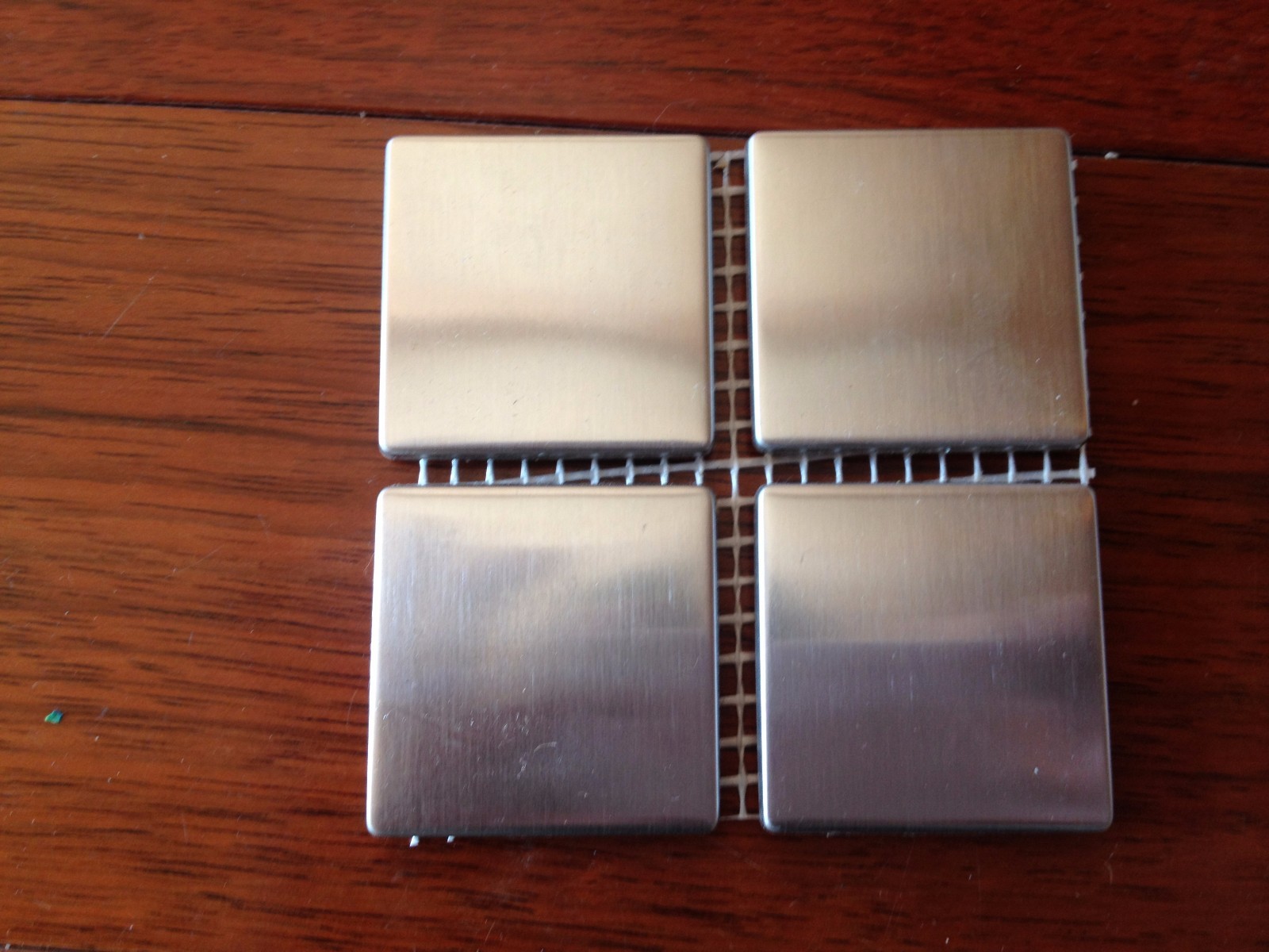 2″ x 2″ Stainless Steel Brushed Metal Tile – Sample size:4 tiles
