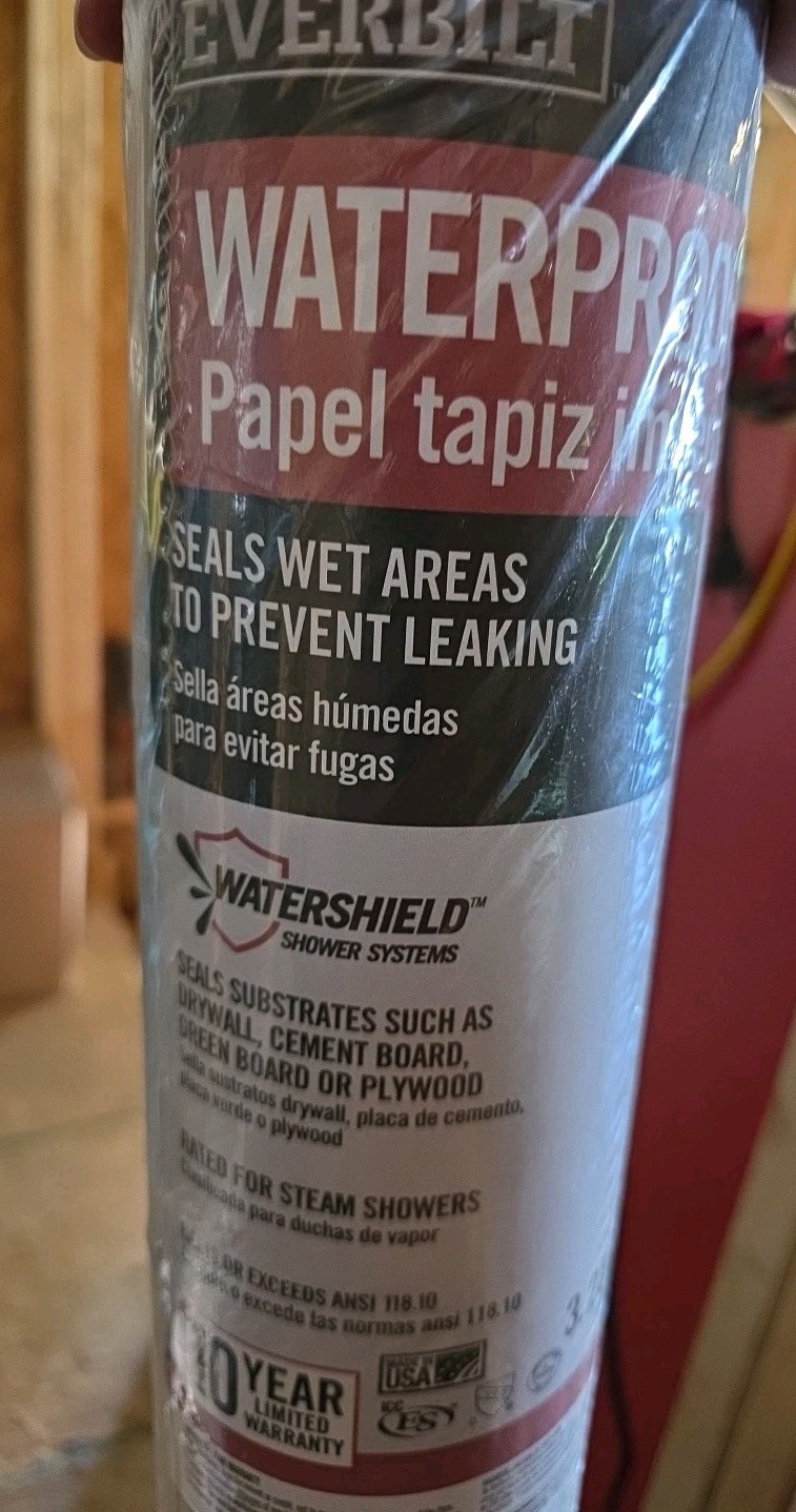 LOT- 3 Watershield Waterproof Wallpaper Membrane, 3.25′ x 32′ x 0.01 + 2 TAPE