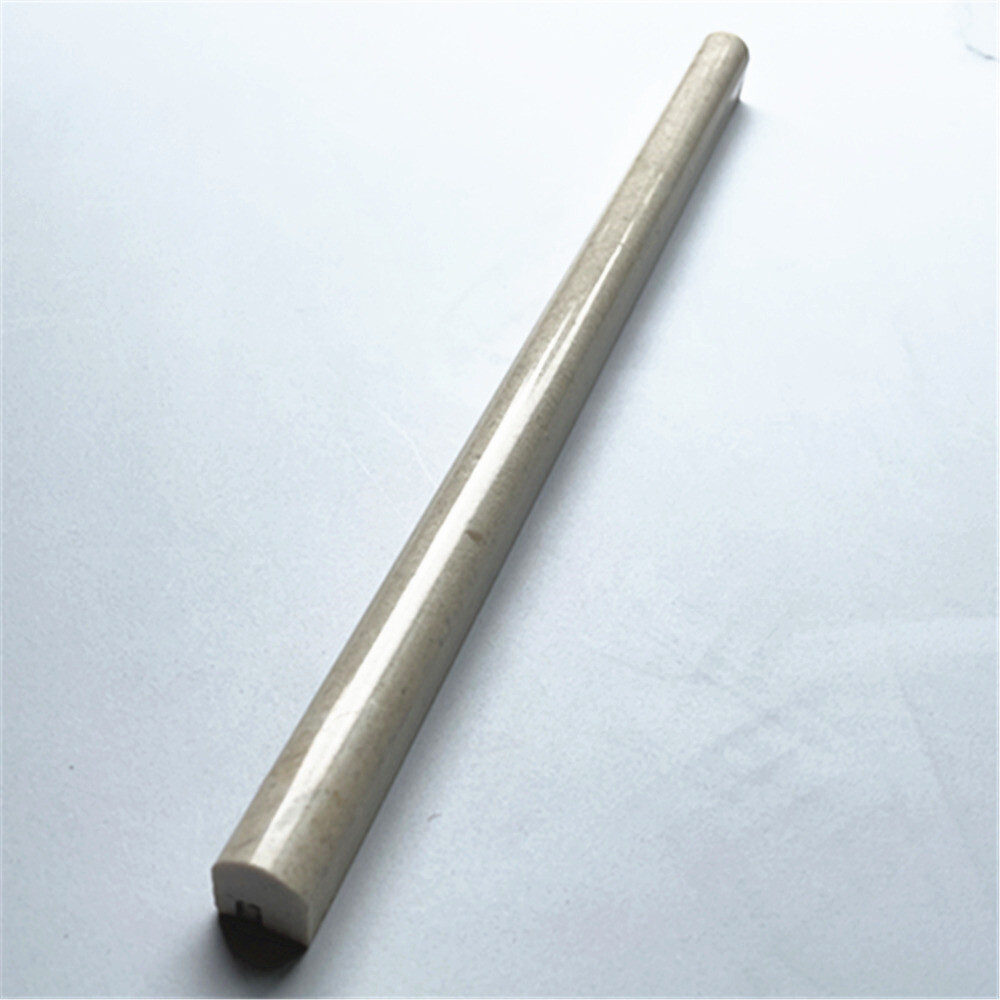 M18P Crema Marfil Marble 3/4×12 Pencil Liner Trim Molding Polished