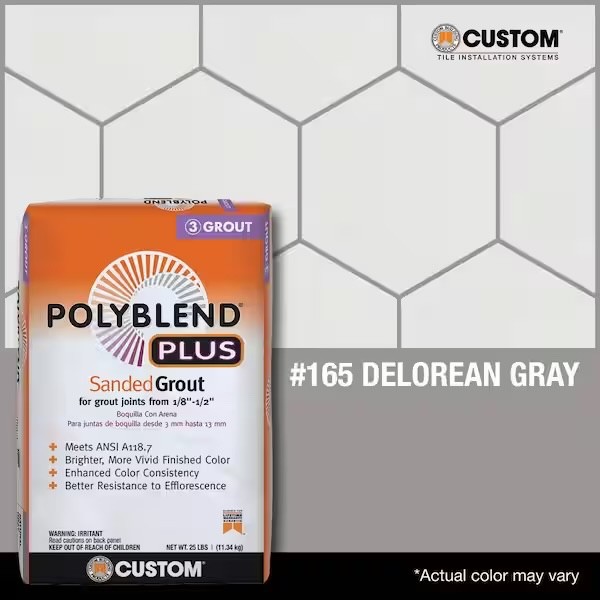 Custom Building Products PolyBlend Plus Non-Sanded Grout 10 lbs Delorean Gray
