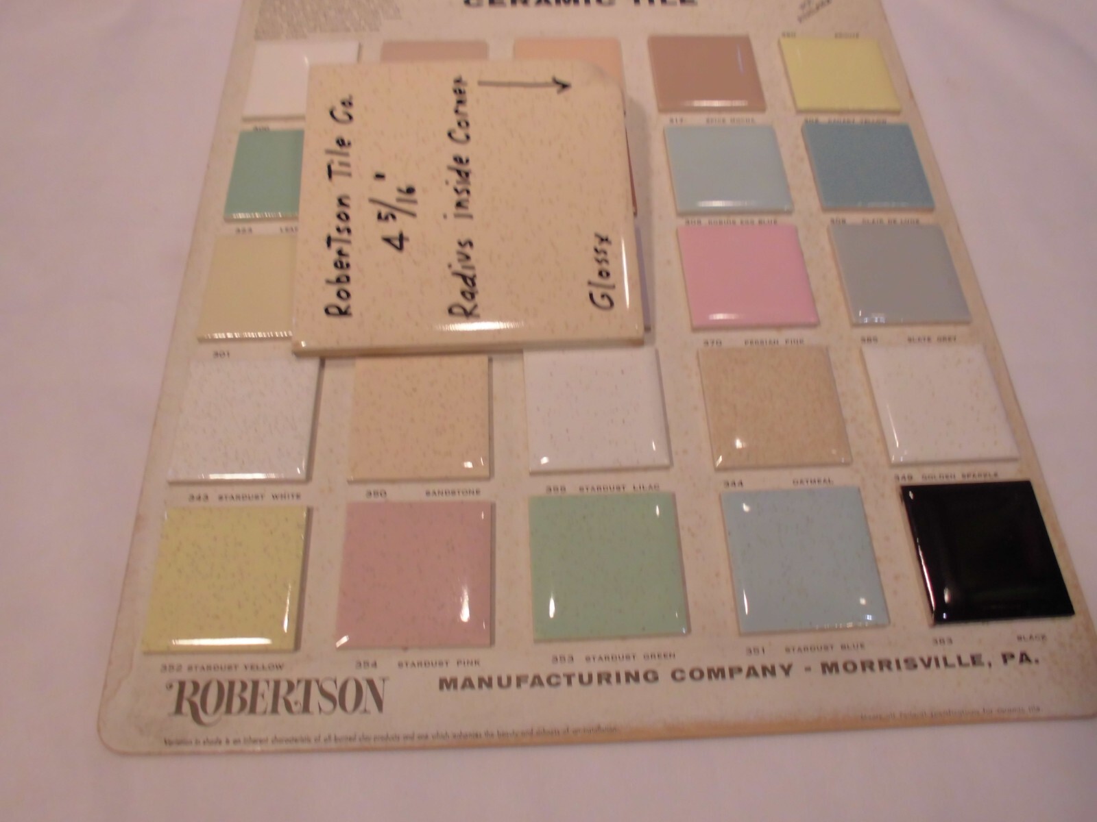 1 pc. Sandstone: Radius Bullnose Inside Corner Ceramic Tile: 4-3/8″ Robertson