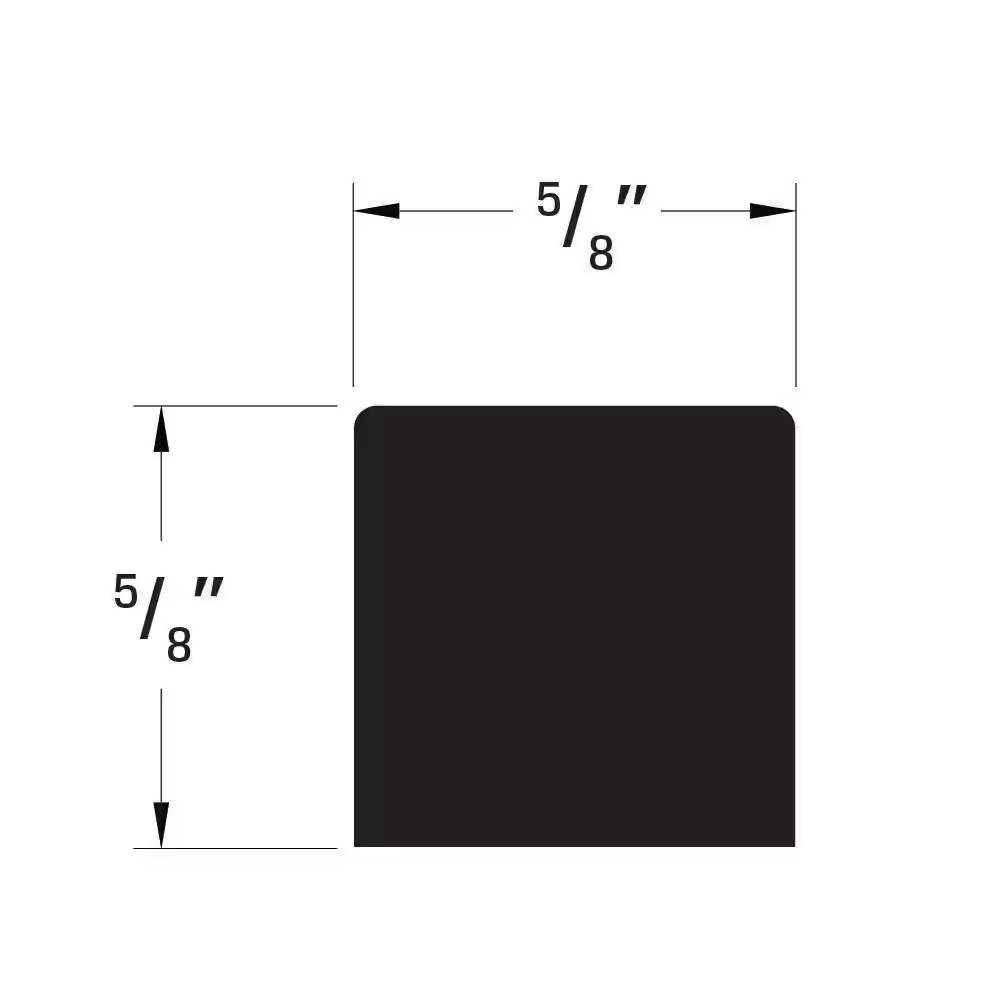 2330 5/8 In. X 5/8 In. X 8 Ft. PVC Composite White Blind Stop Molding