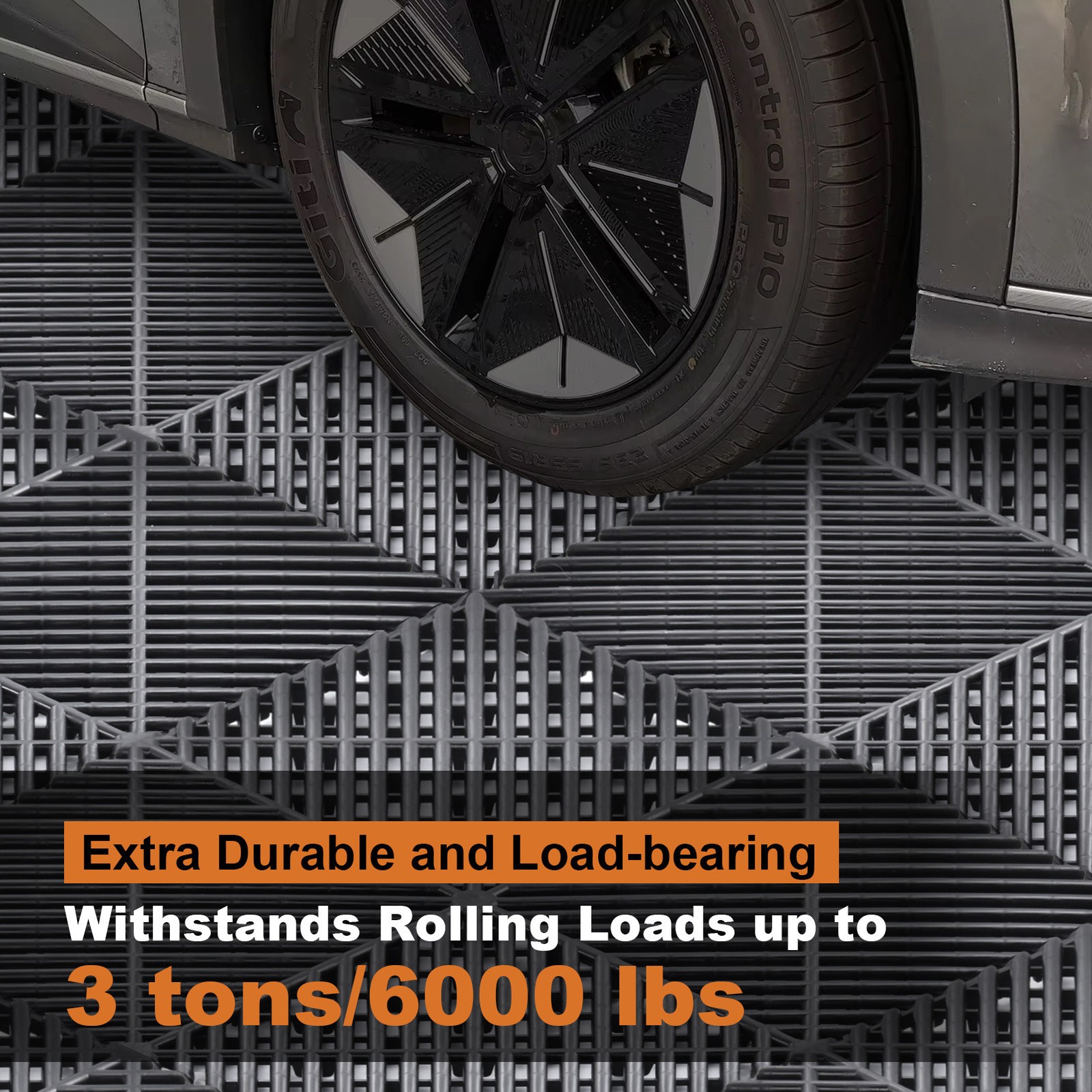 40 PCS Interlocking Garage Floor Tiles Water Drainage Non-Slip 15.75×15.75”