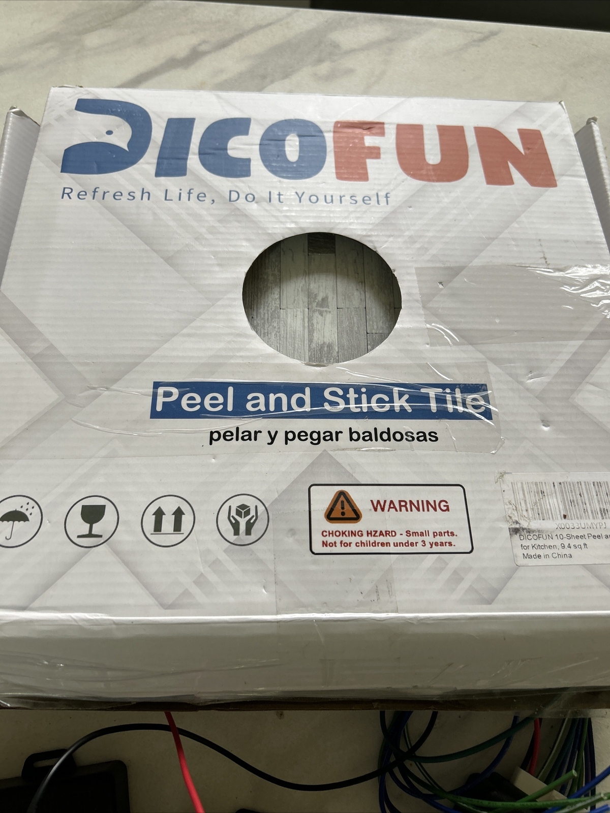 Dicofun Peel & Stick Backsplash Gray Metal Look DIY STRONG ADHESIVE Fast Ship