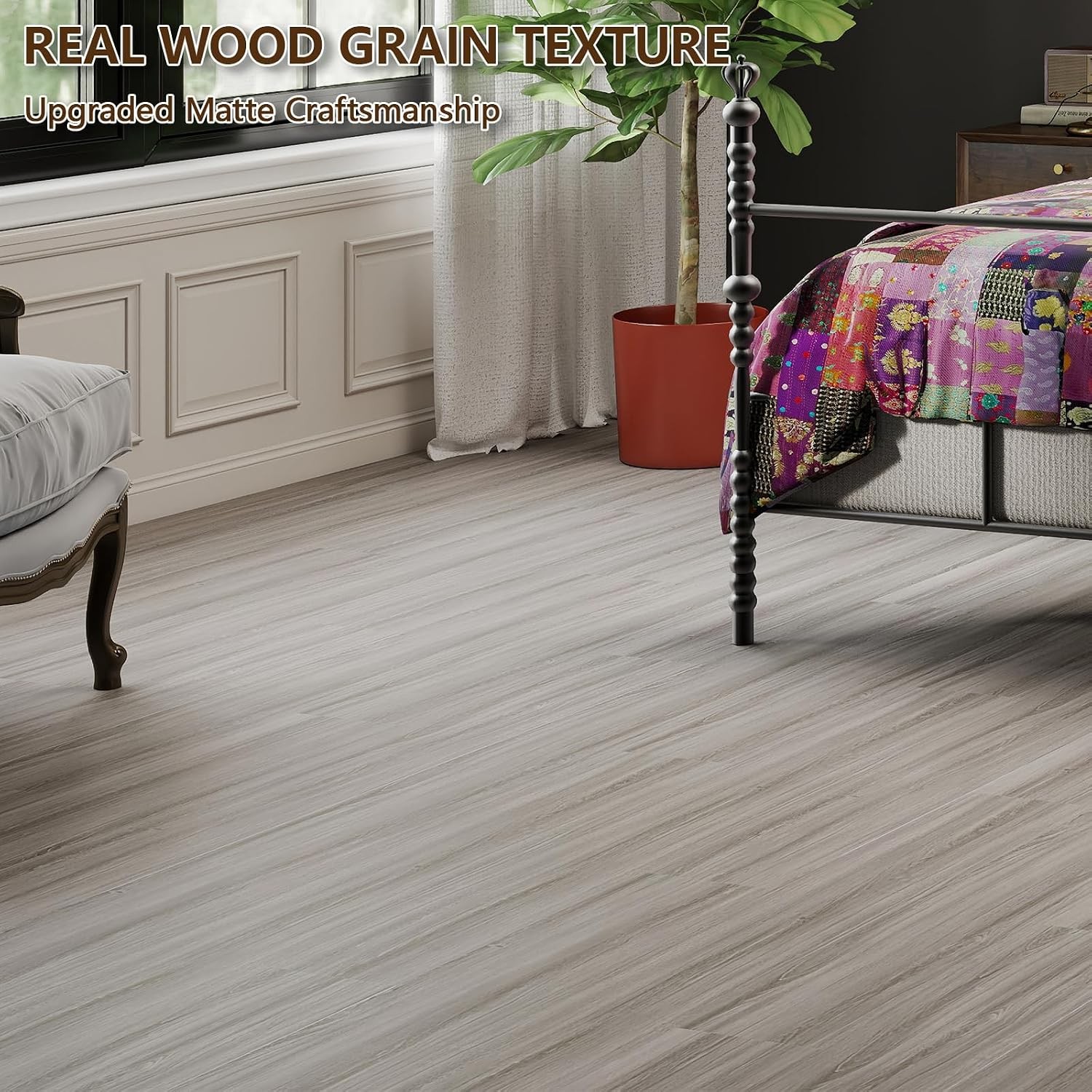 Peel and Stick Vinyl Plank Flooring 36-Pack 54 Sq Ft Maple