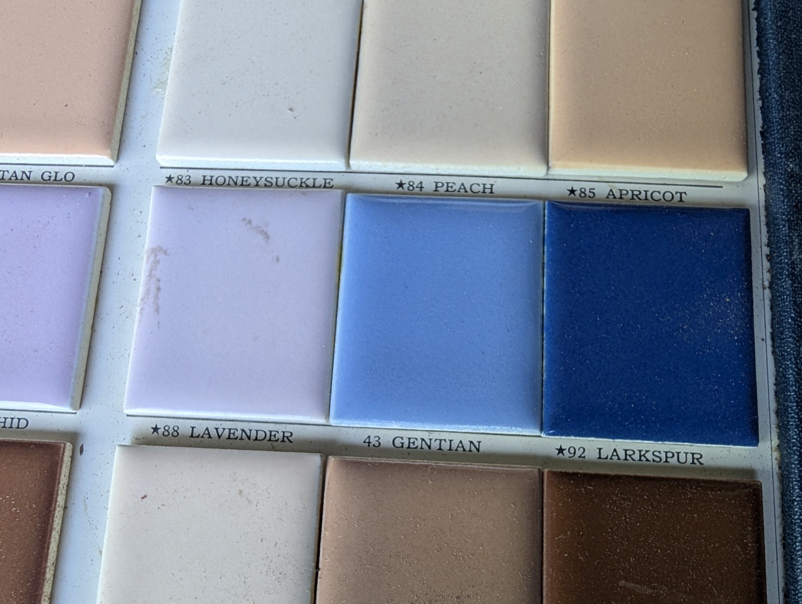 1 pc of American Encaustic Ceramic Tile Bullnose 2×6″ #43 Gentian S4269 S4200