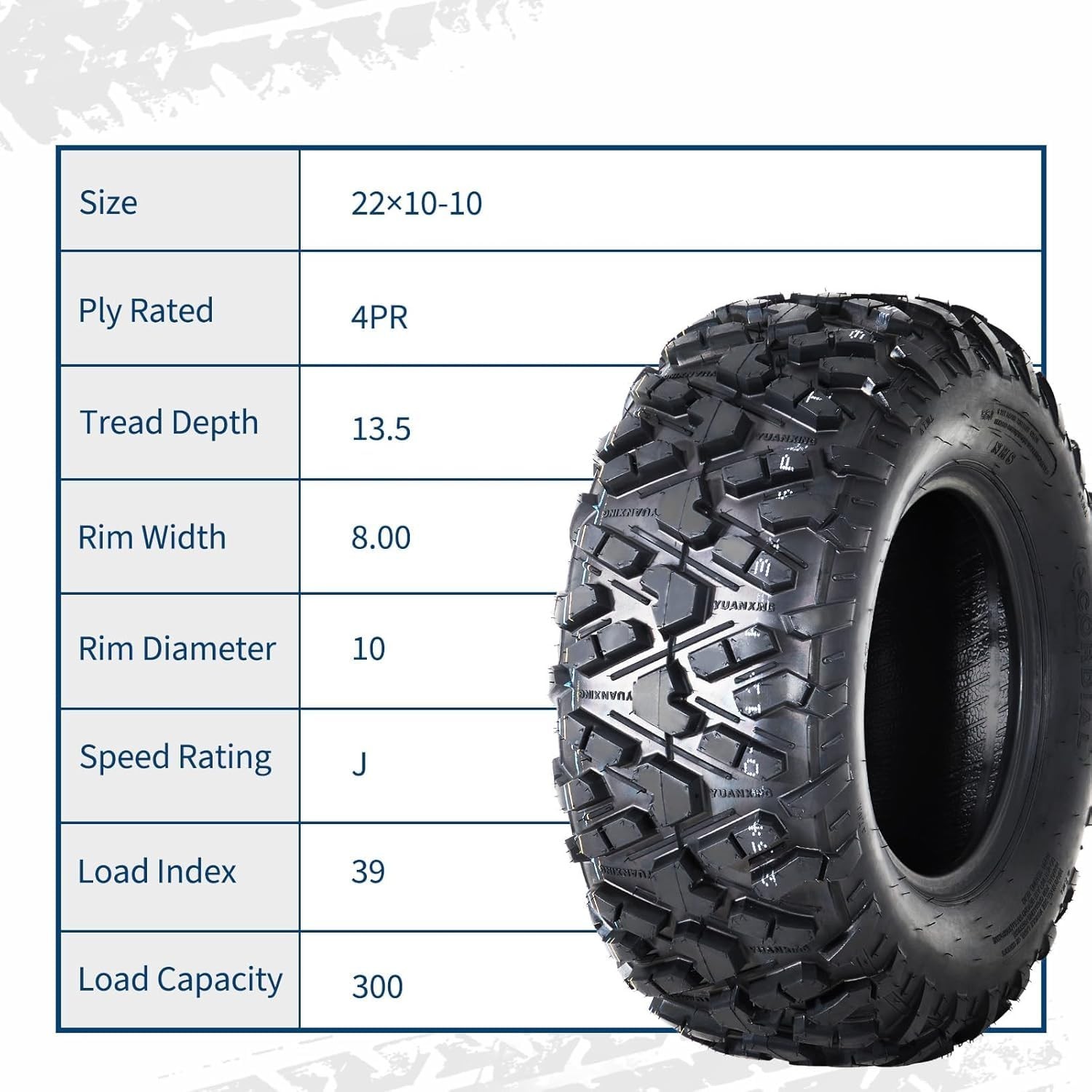 27×11-12 ATV UTV Tires, 27x11x12 All-Terrain Tubeless Tires, 6PR Heavy Duty f…