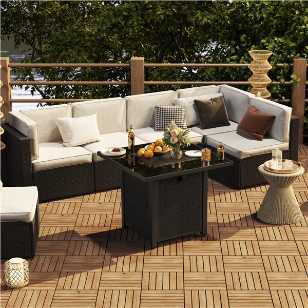 10 PCS Waterproof Acacia Wood Interlocking Flooring Tiles for Outdoor & Indoor