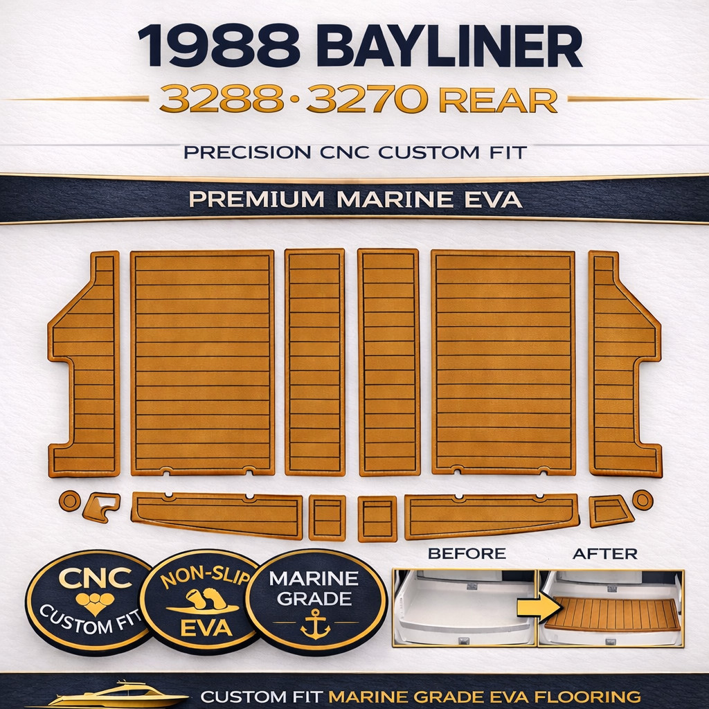 1988 Bayliner 3288 3270 EVA Boat Flooring Deck Kit SeaDek Style Non-Slip