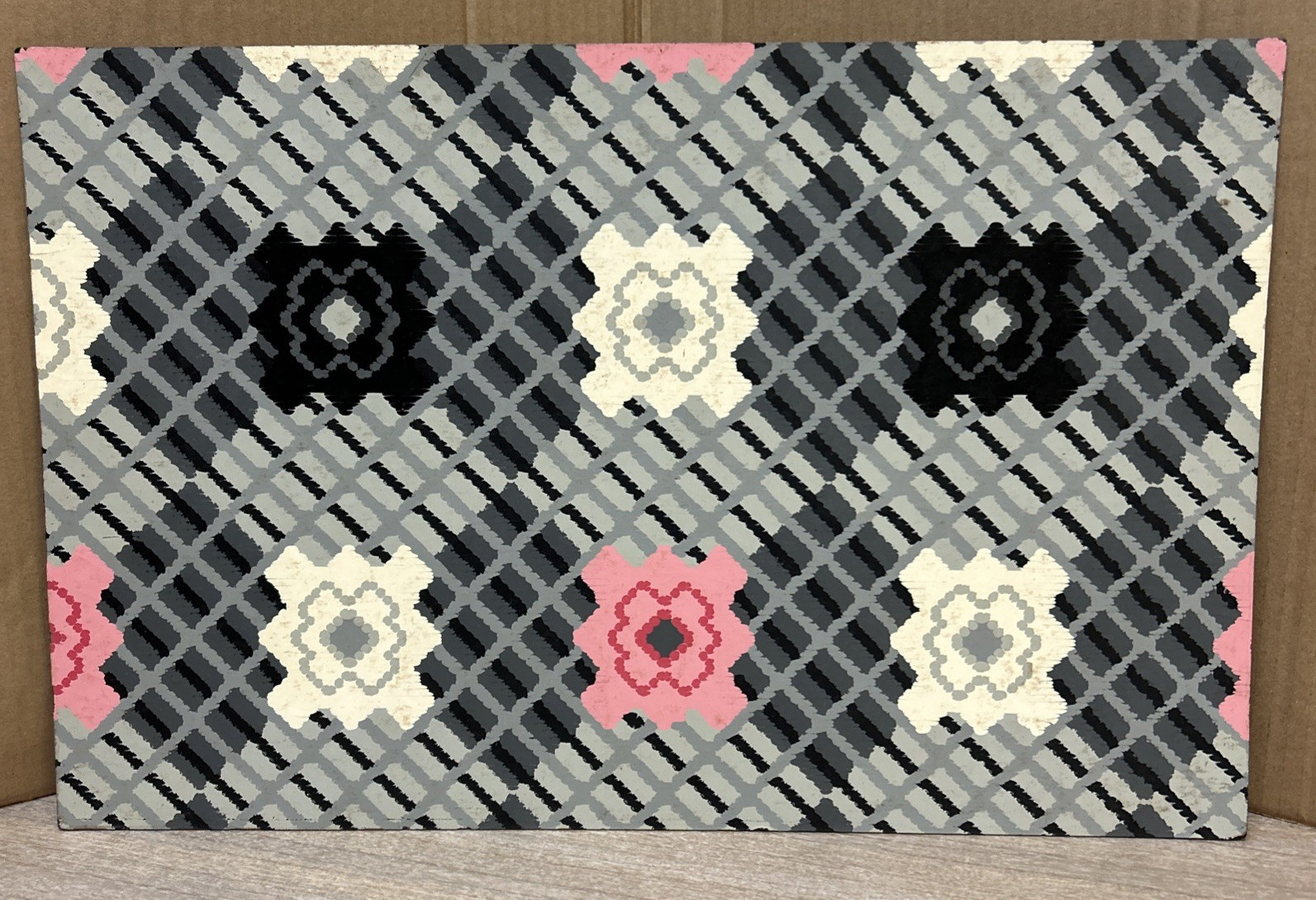 Vintage 1950s Congoleum Linoleum Floor Store Sample 17″ X 11″
