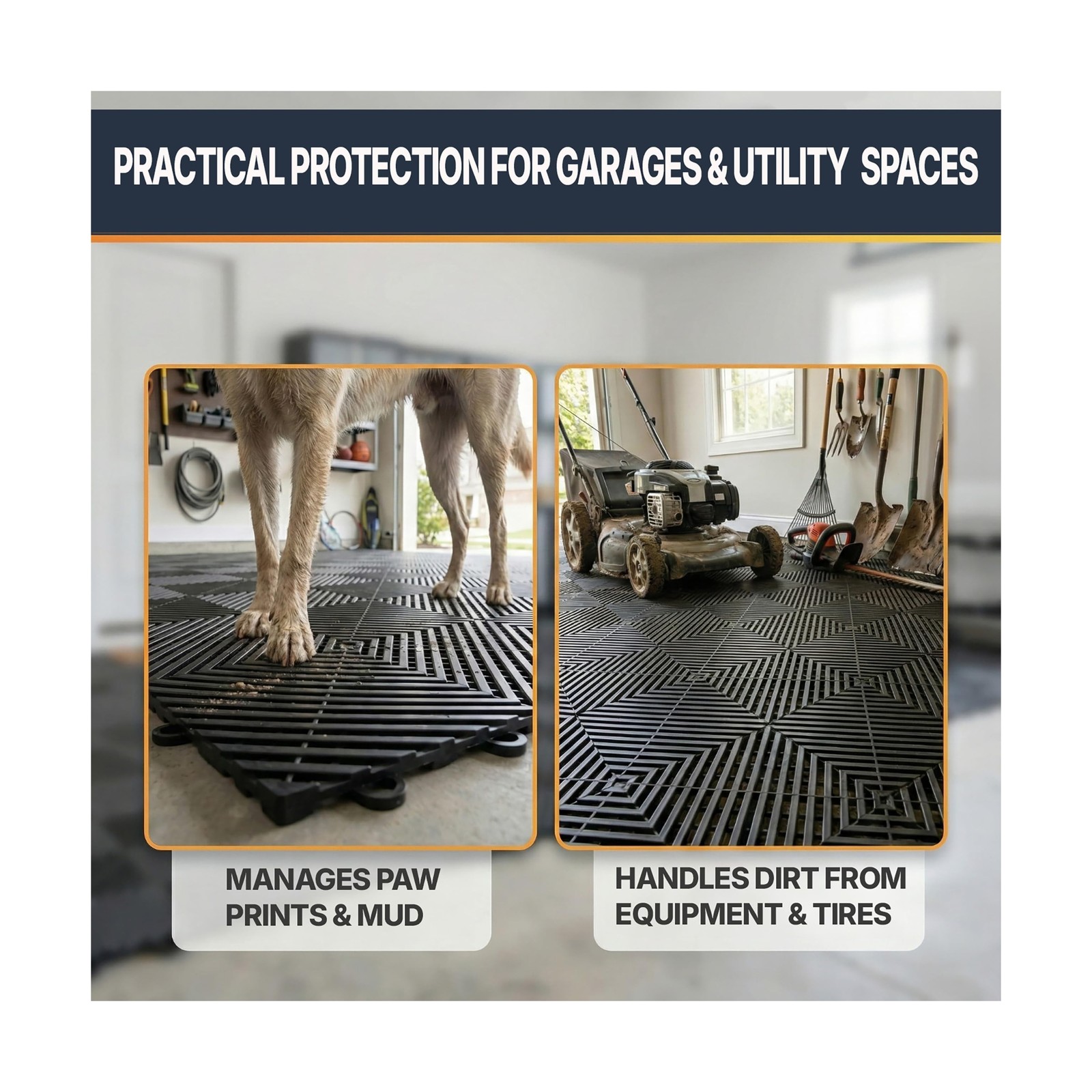 Nitro Tiles Vented by FlooringInc 12″ x 12″ Interlocking Garage Floor Tiles, …