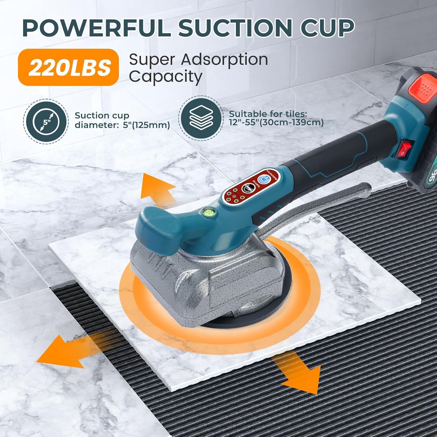 Hand-Held Tile Vibrator Leveling Machine Tile Vibration Tool Tiling Machine,Blue