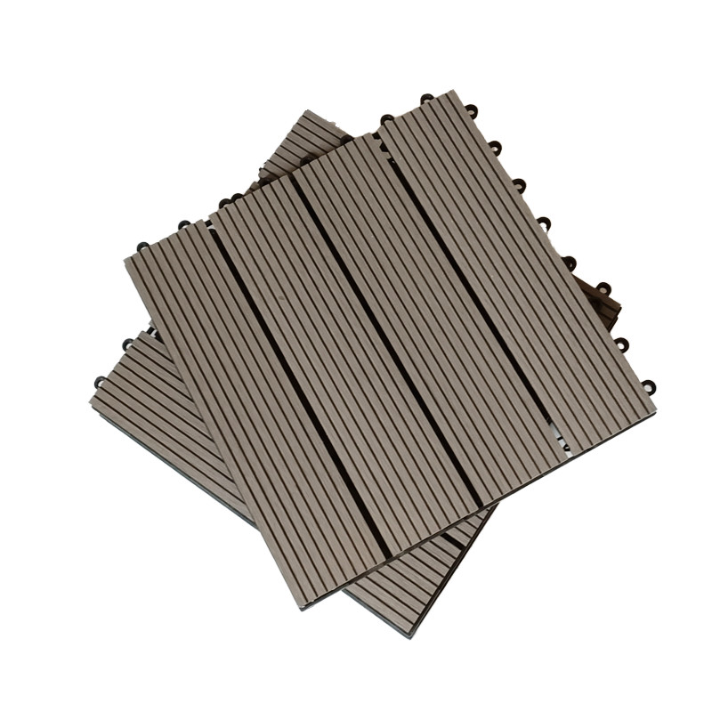 11Pcs Snap Together Floor Tiles Heat & Corrosion Resistant 300*300*22mm Outdoor