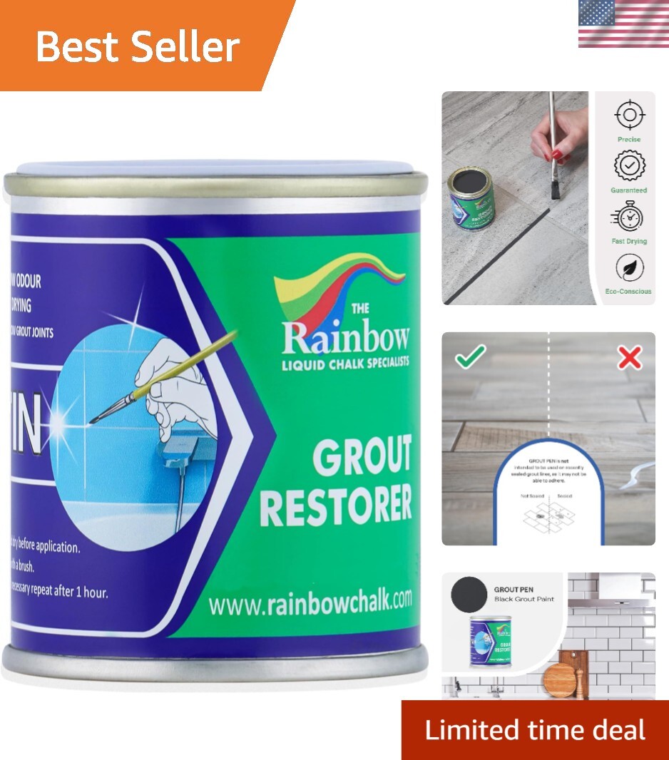 4.2oz Grout Refresh Pen: Waterproof Black Paint for Kitchen and Bathroom Tiles