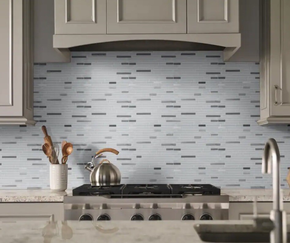 New Lucid Sky Interlocking Glass Tile Backsplash Shower Interior Design Clear