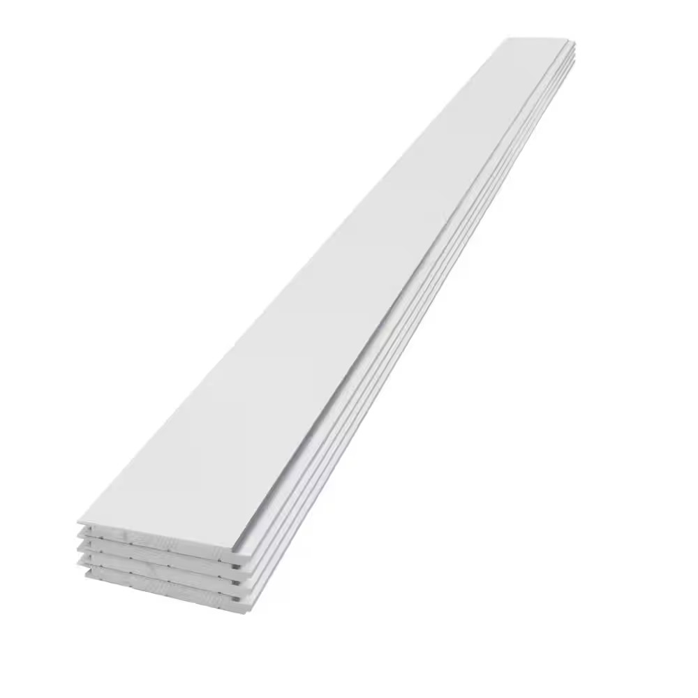 1 In. X 8 In. X 8 Ft. Timeless Farmhouse White Smooth Pine Painted Nickel Gap Sh