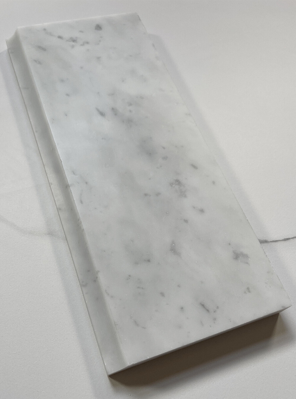 C12H Baseboard Carrara Marble Trim Tile Venato Carrera Bianco Honed 5×12