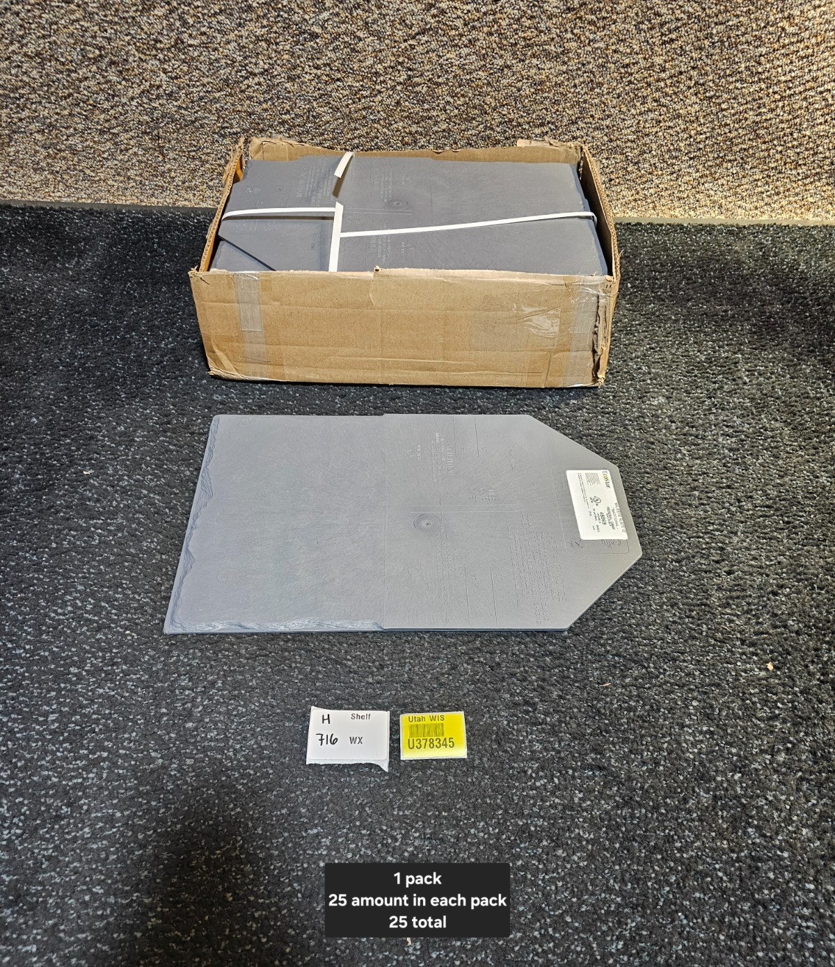 (QTY 25) EcoStar 45569 Majestic Slate Traditional Federal Gray 12″