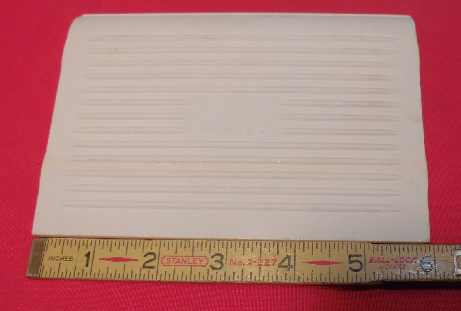 1 pc. Chamois -Tan Round Top Cove-Base Ceramic Tile: 6″ X 4-1/4″ By Daltile, NOS