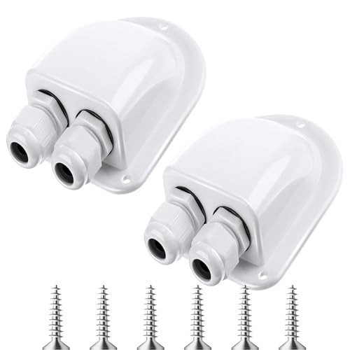 Set Solar Entry Gland Dual Entry Waterproof for 3mm²-10mm² () | Solar 2 White