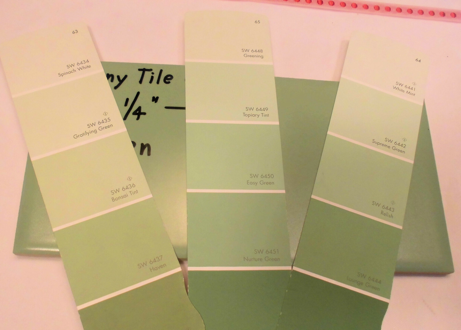 1 pc. Matte Ceramic Tile *Green* by The Romany Tile Co. 4-5/16″ Vintage NOS