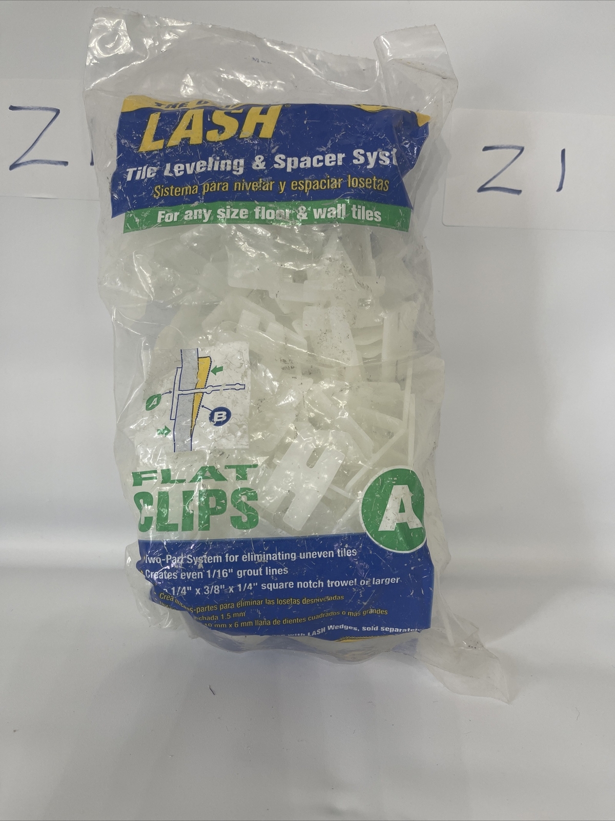 QEP 99730 Lash White Plastic Flat Slotted Tile Spacer Clip 1/16 W in.
