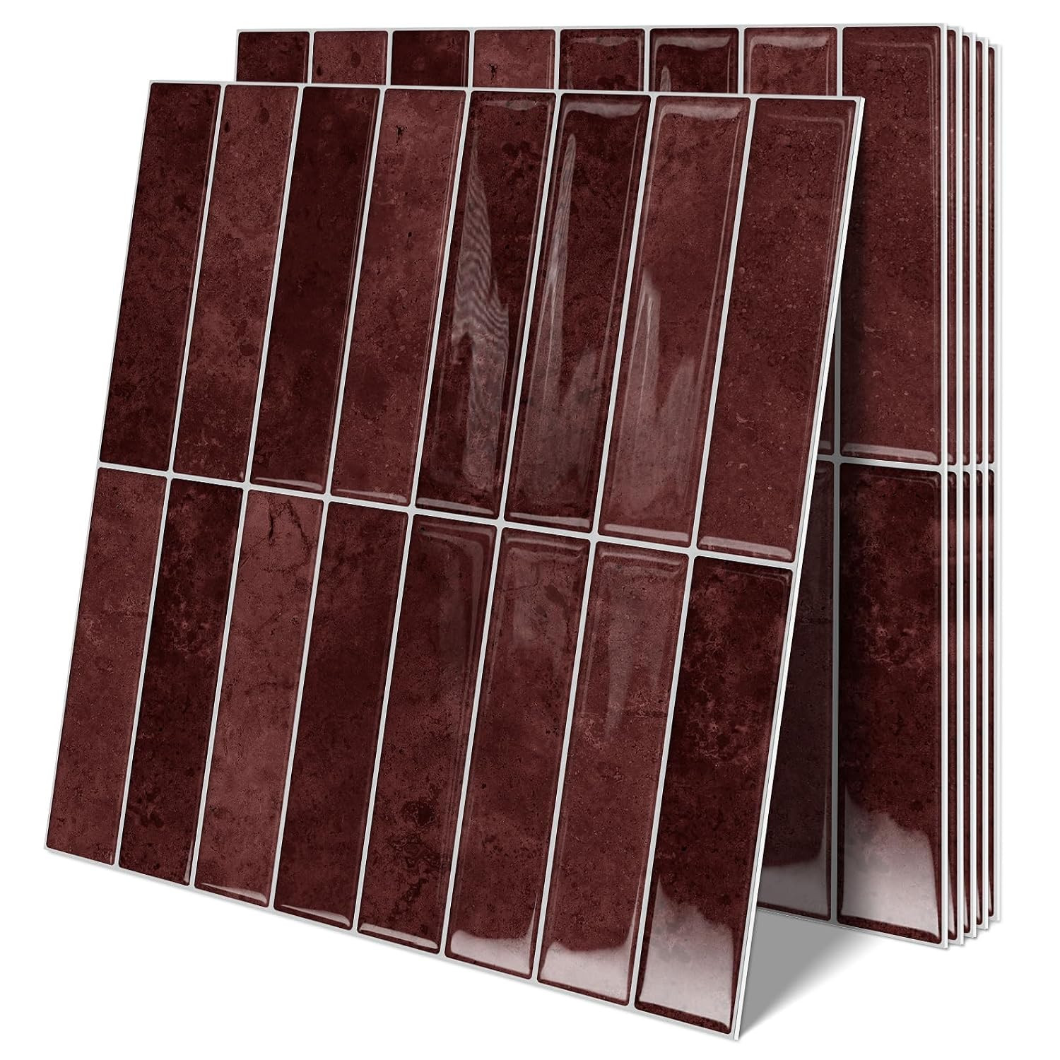 10 Sheets Upgraded Thicker Design Subway Tile Peel and Stick Backsplash | 12”×12