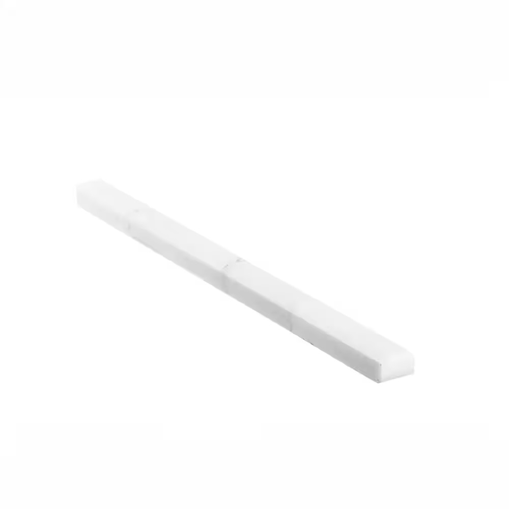Italian White Carrara .75 In. X 12 In. Honed Marble Wall Pencil Tile (1 Linear F