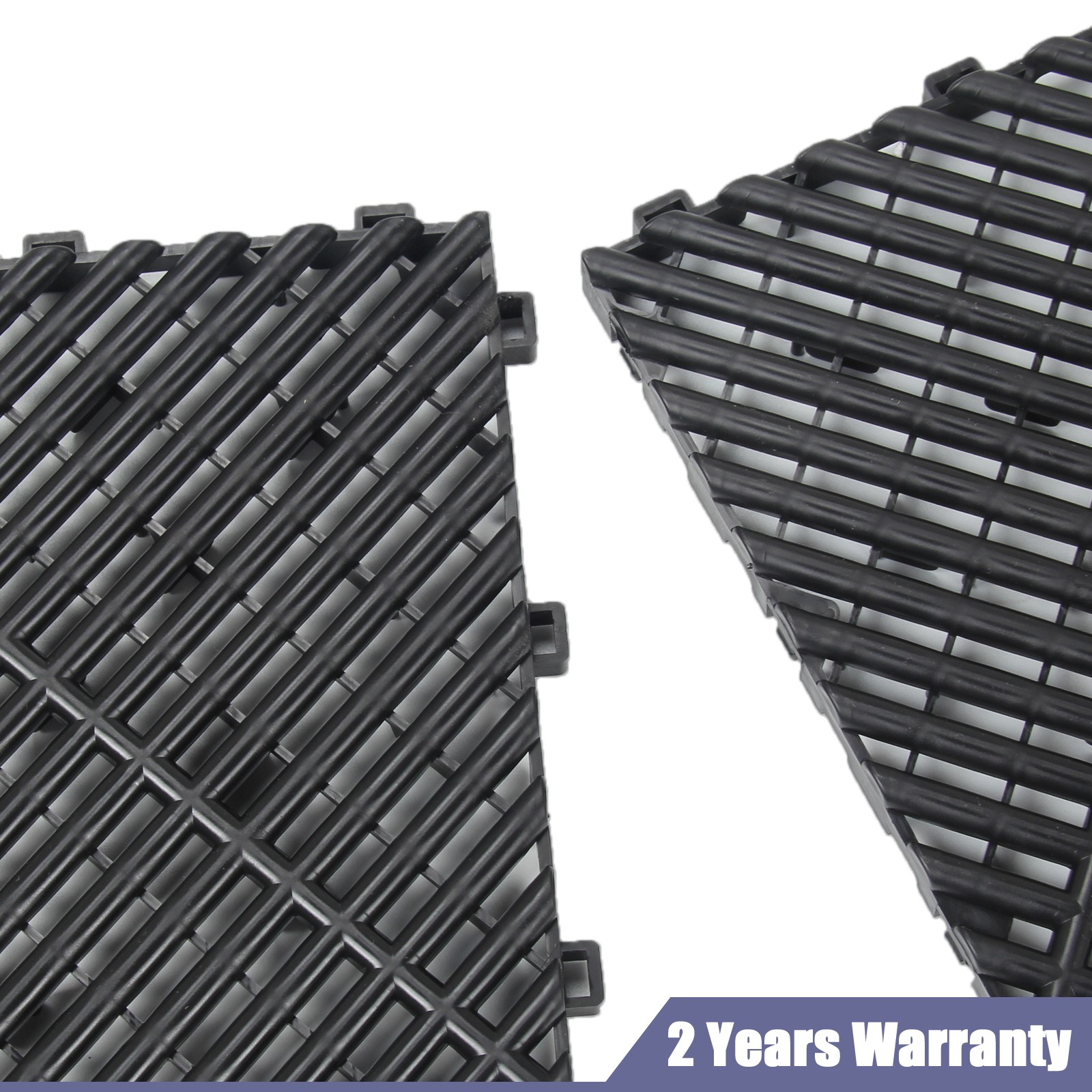 50 Packs 15.75″x15.75” Interlocking Garage Floor Tiles Vented Water Drainage