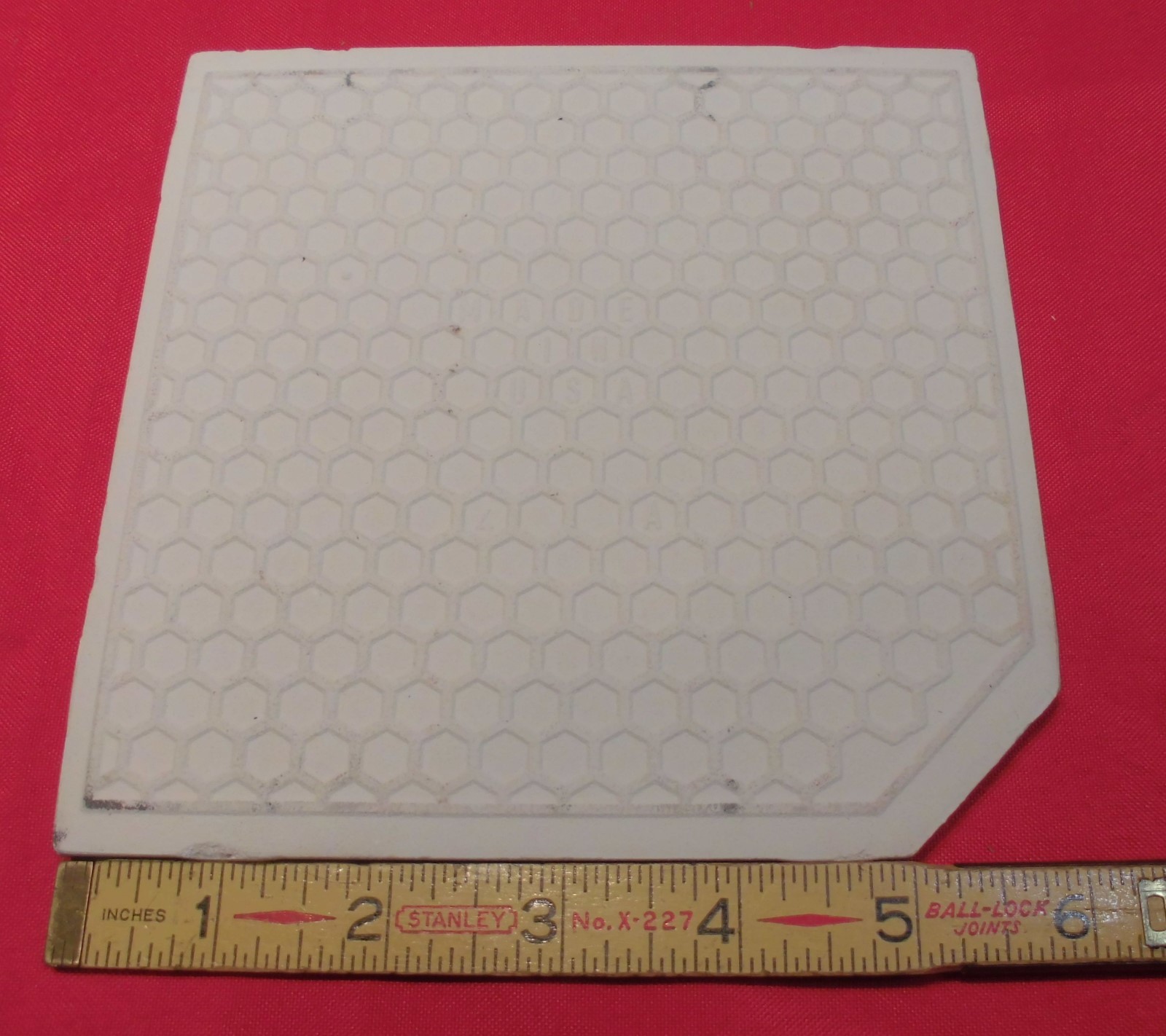 *Designer White* Matte Ceramic Floor Tile, Clipped by American Olean 6″ *NOS*