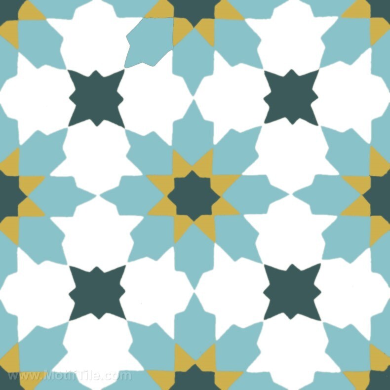 Motif Handmade Cement Tiles 8 Inch x 8 Inch, Pack of 12 Tiles, PRICE IS PER BOX,