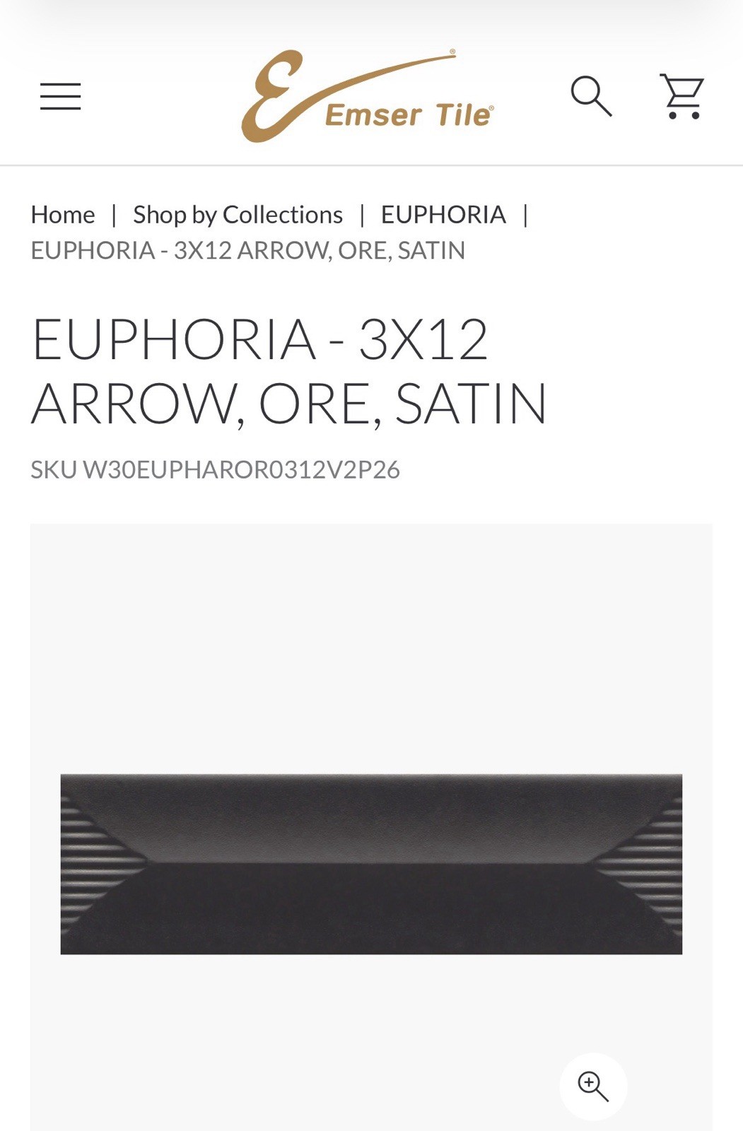 6 Square Feet of Emser Euphoria Arrow Wall Tile Decor