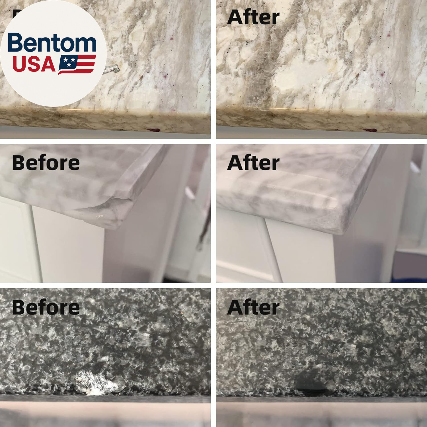 Marble and Granite Repair Kit Porcelain Marble Stone and Quartz Countertops Repa