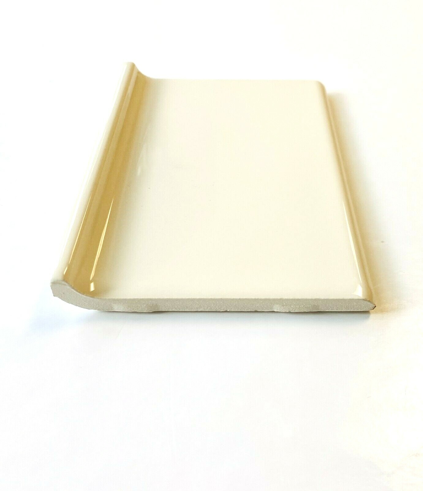 4″ x 6″ Almond Shiny Ceramic Tile Sanitary Cove Base Wall Floor Trim