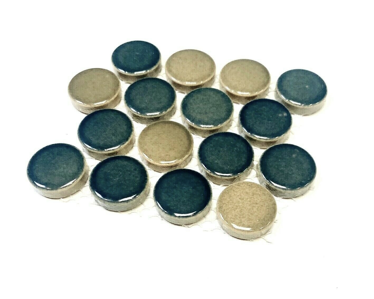 Penny Round 3/4″ Multi Color Blue Porcelain Mosaic Tile (SAMPLE SWATCH 3″X3″)