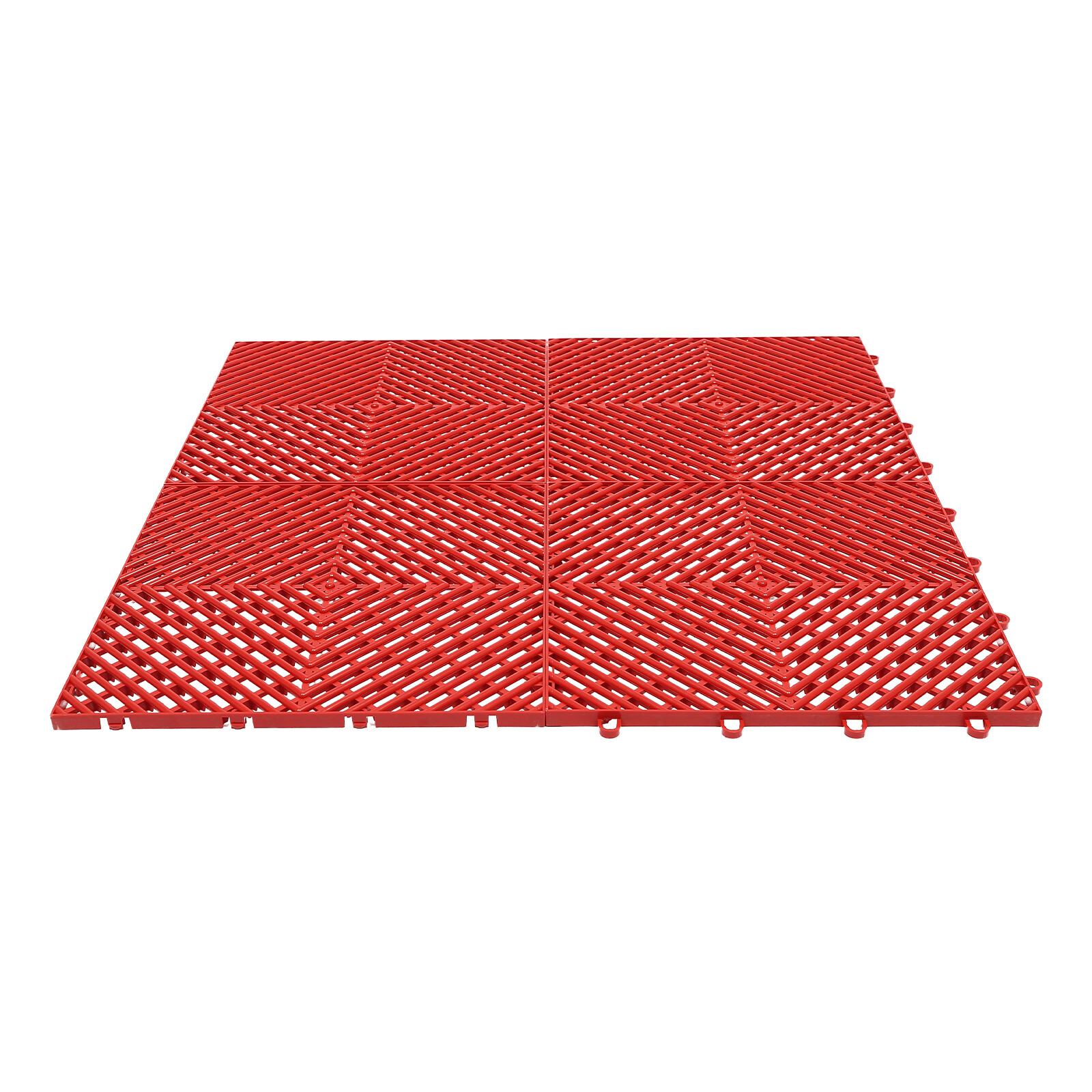 25PCS Red Outdoor Interlocking Tiles 12x12x0.5 Inches Floor Tiles Drainage Tiles