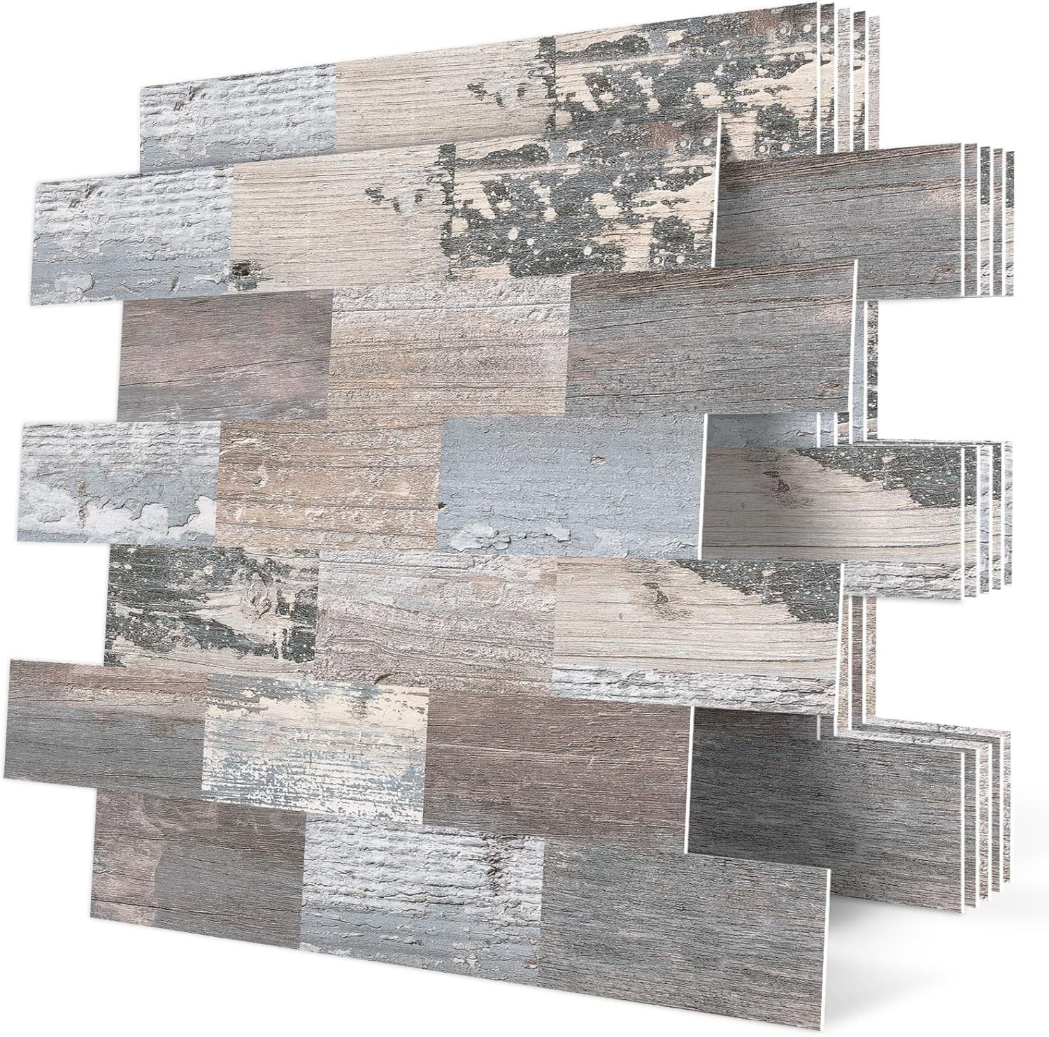 Peel and Stick Rustic Backsplash Wall Tile Self Adhesive for Kitchen Farmhous…