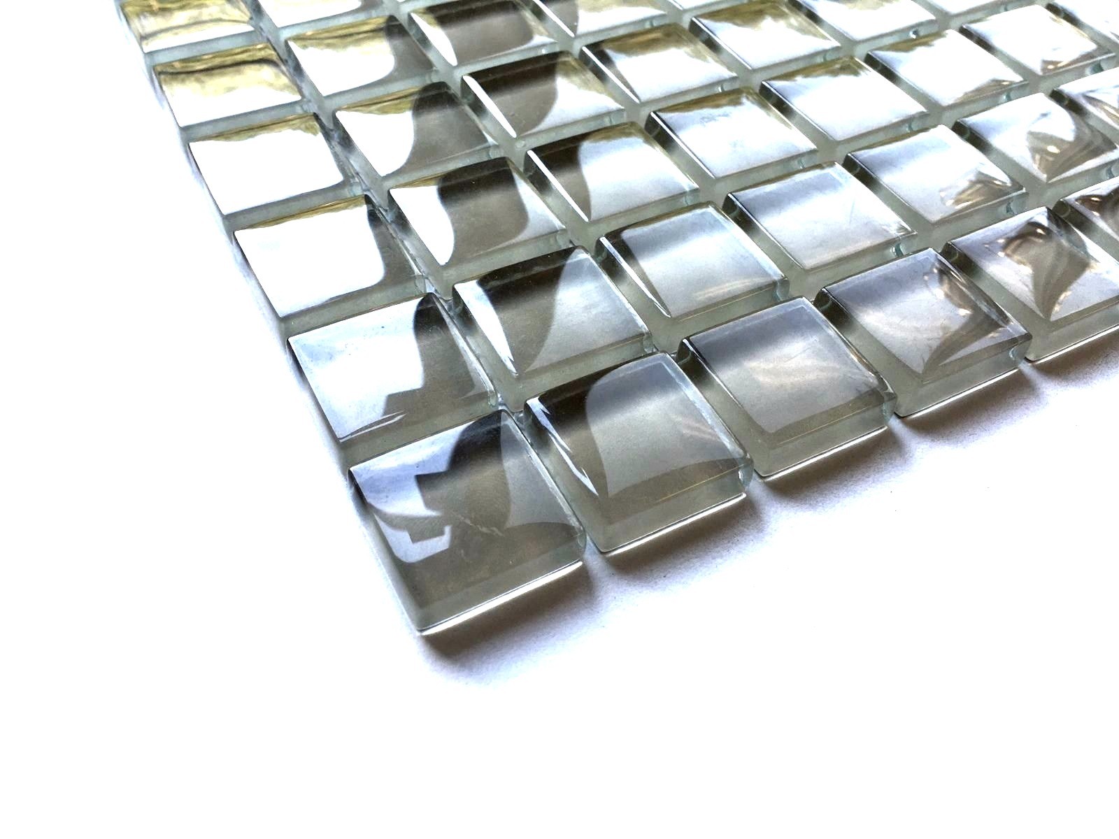 1×1 Sierra Glass Mosaic Tile Glossy Finish Thick Shower Backsplash Wall Spa Bath