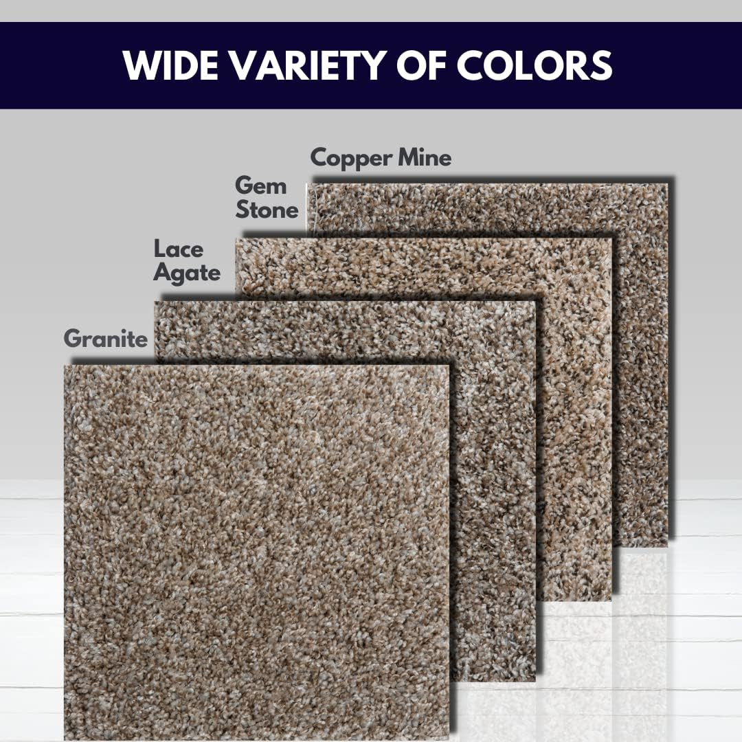 Soft Peel & Stick Carpet Tiles – 18×18 Inch, 10 Tiles, 22.5 Sq Ft
