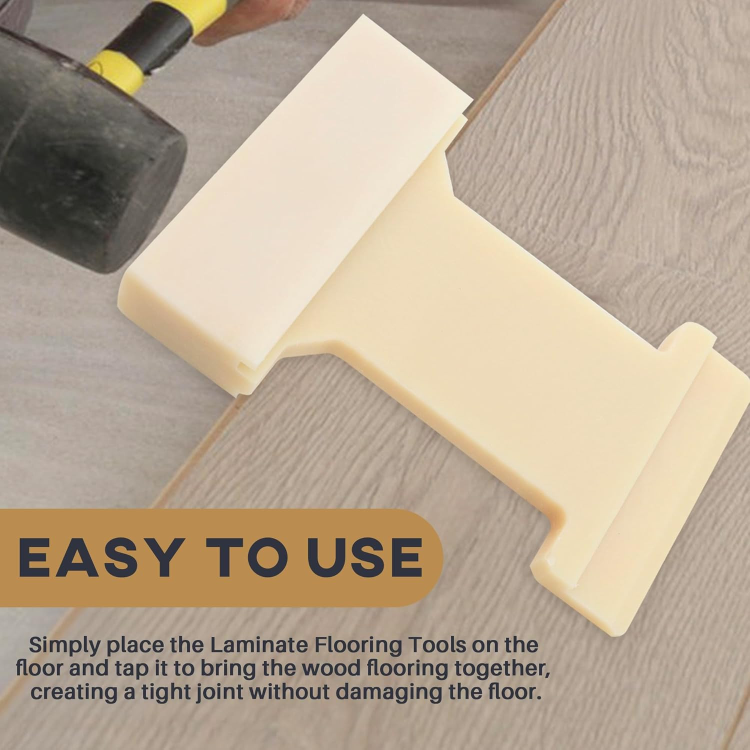 4-In-1 Laminate Flooring Tools – Nylon Tapping Block Kit for Laminate Plank and