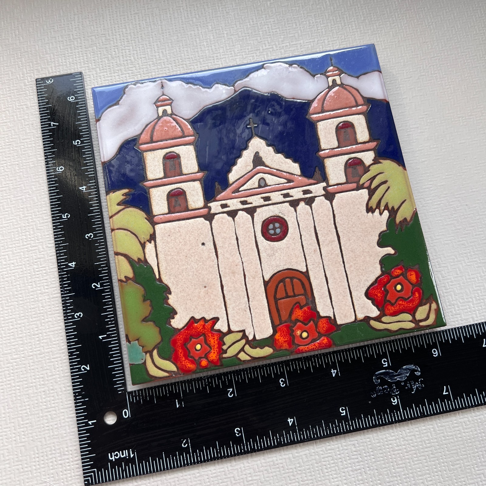 Ceramic Tile Queen Of The Missions Santa Barbara wall hot plate backsplash