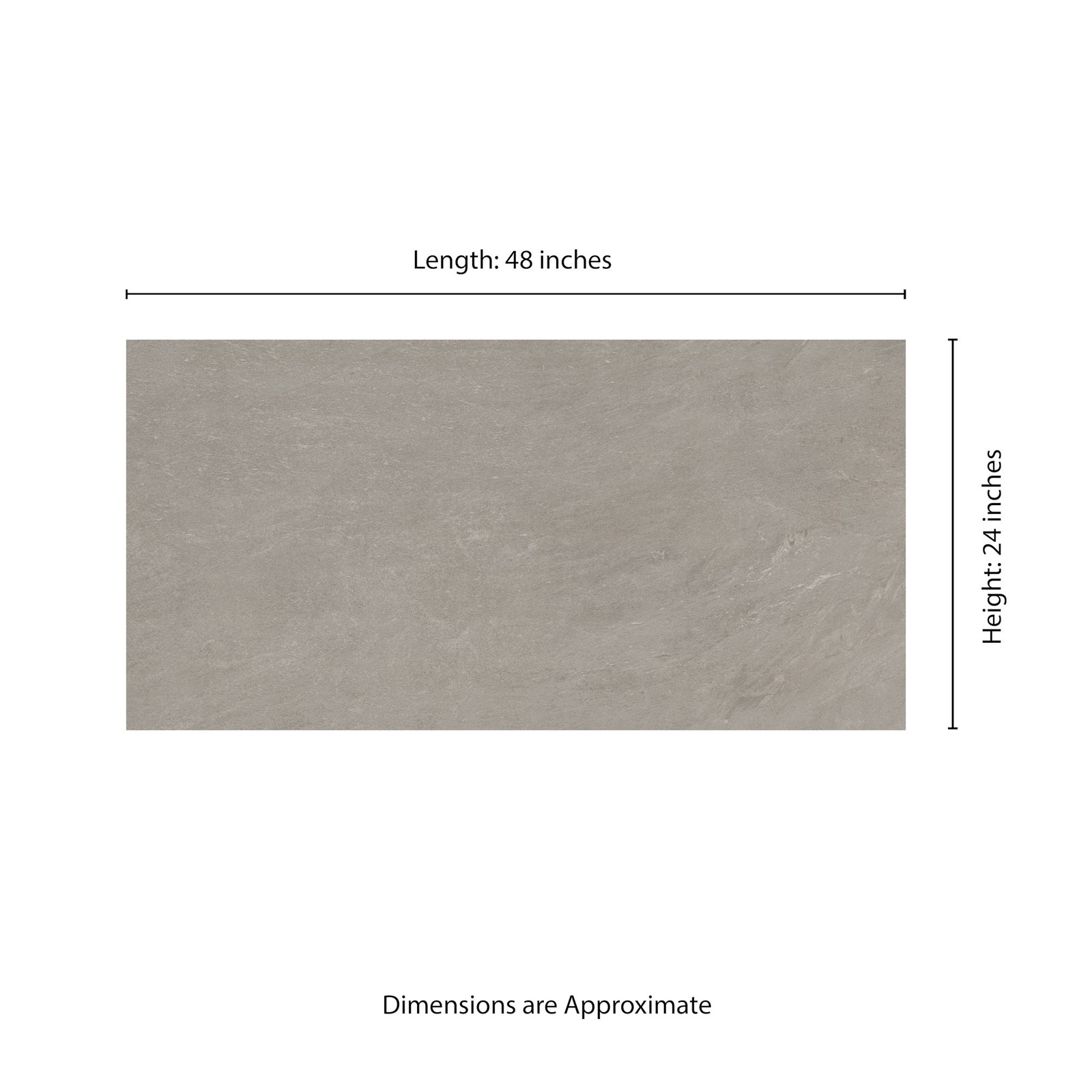 Ackland AKNPTNOR24X48-PL Norrin Cinder 24 in. x 48 in. Quartzite – Off White