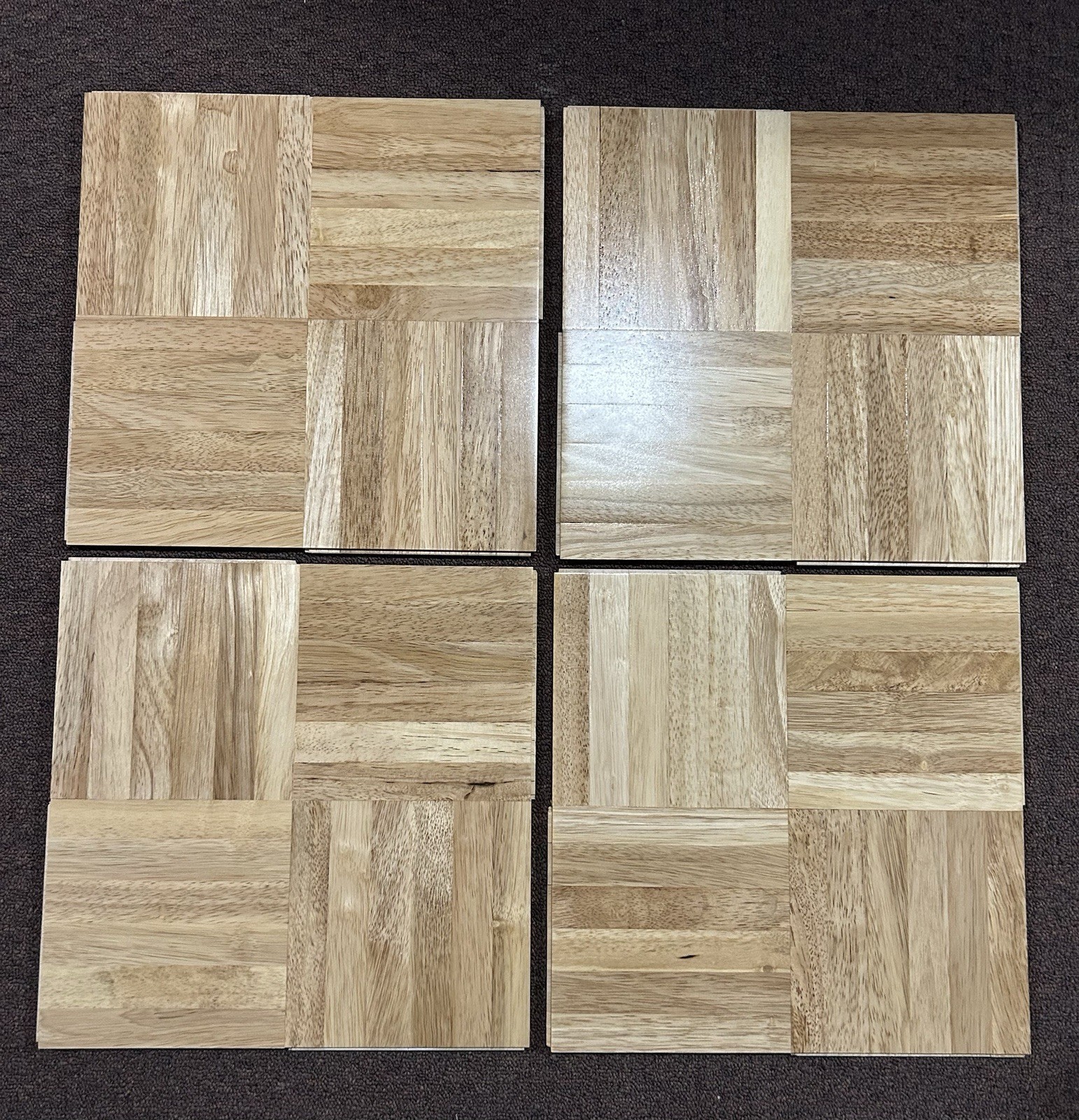 Oakgrain Solid Parquet Hardwood Tile Flooring 6-Finger (10 Tiles/Package) NEW!
