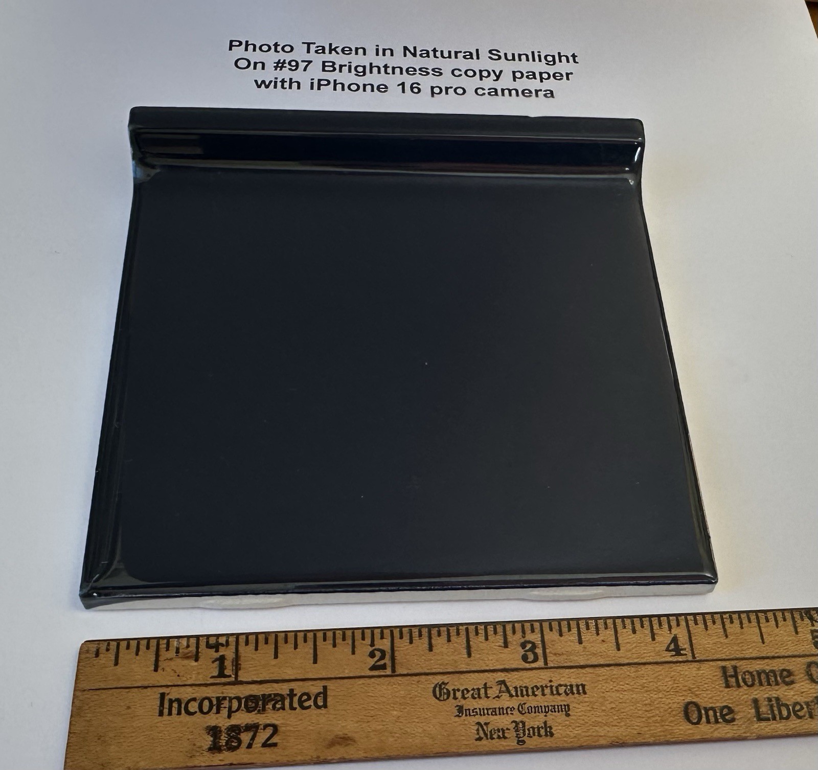 1 pc. Kohler Navy Blue: 4-1/4″ Glossy Ceramic Cove-Base Tile, Flat-Top, NEW