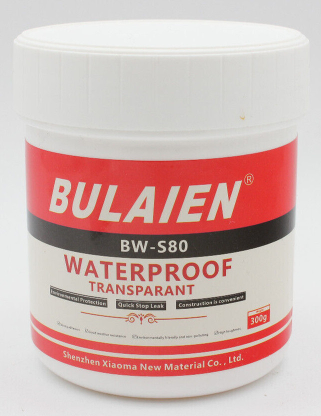 Bulaien BW-S80 Transparent Wall Leak, Repair, Crack Waterproof Gel 300g / 10oz