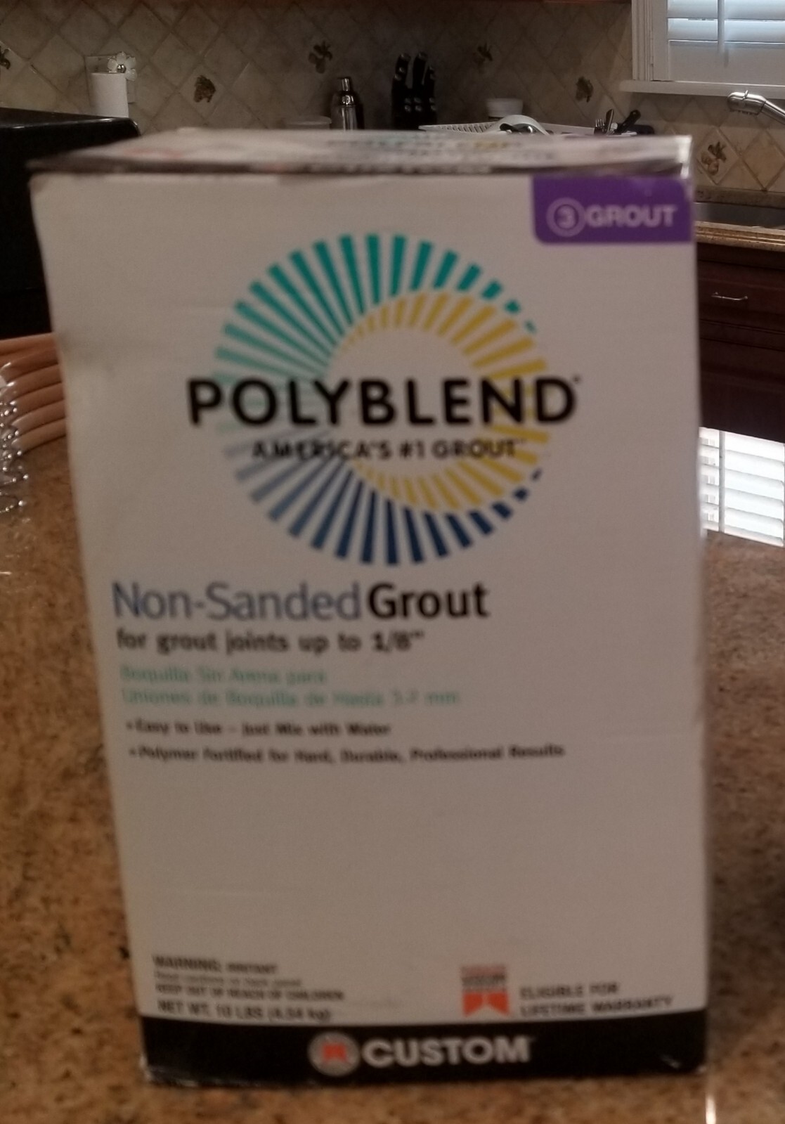 Polyblend Custom Building Products Non-Sanded Grout 10 lbs Bright White #381