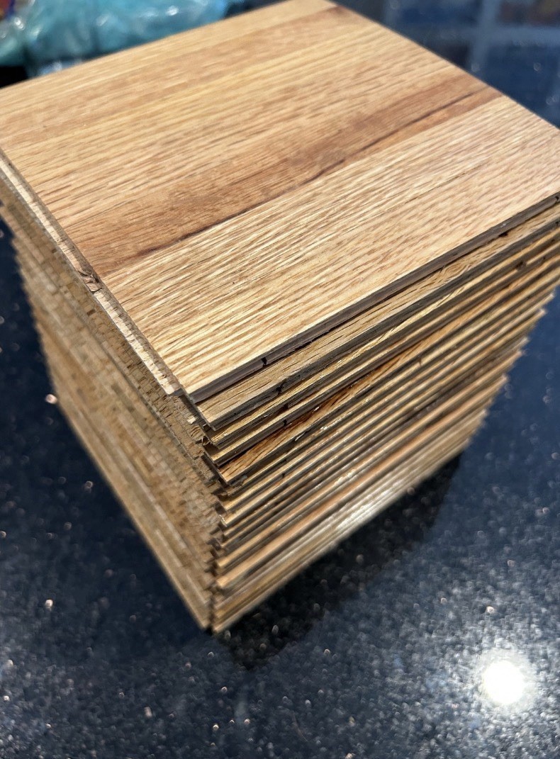 OAK PARQUET FLOOR: 20pcs 6″x6″x5/16″: Hartco Natural 5 Sq ft NEW!