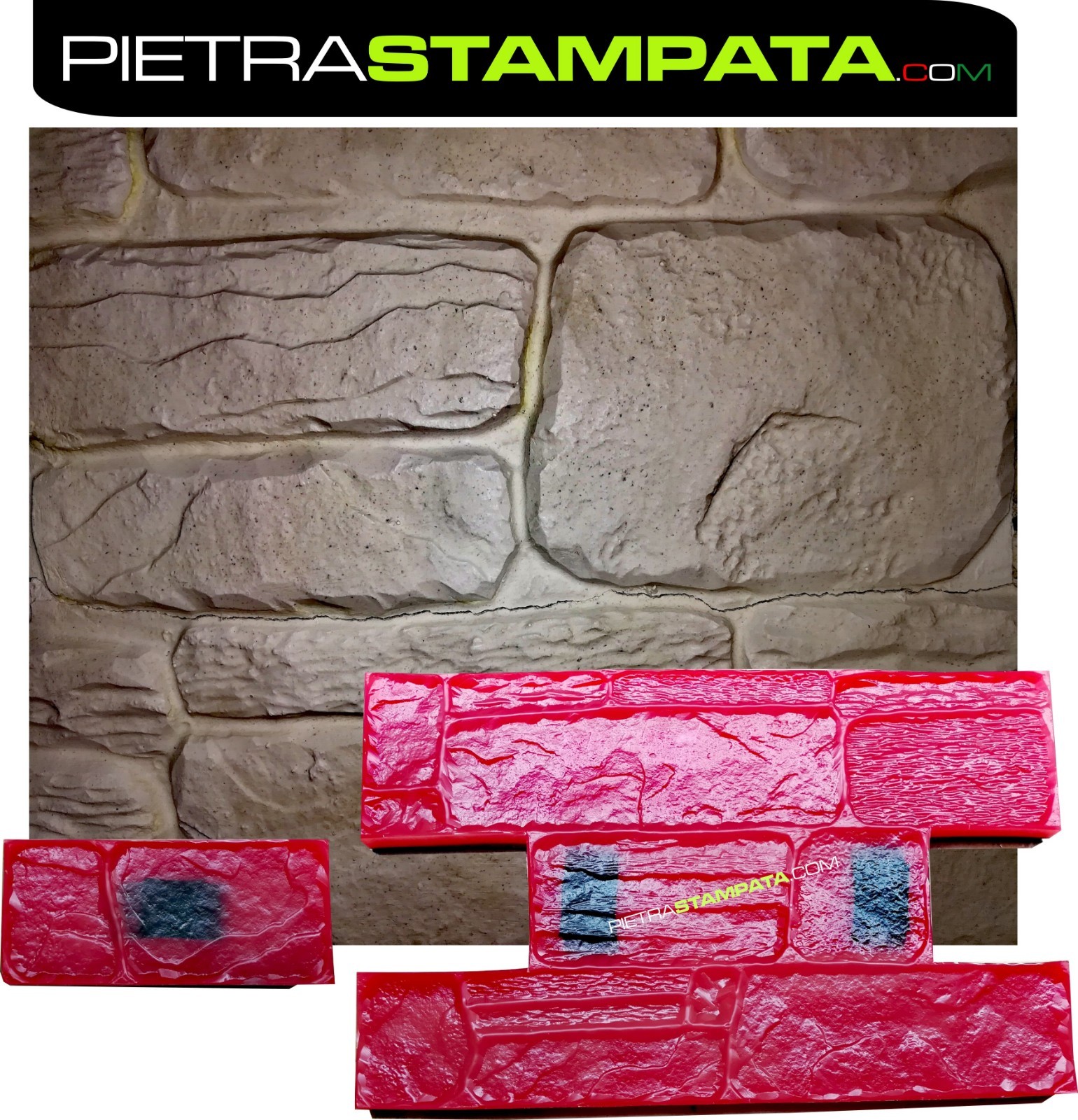 Mold for Plaster Printed Fake Stone Wall Vertical Concrete Stamp Butterfly